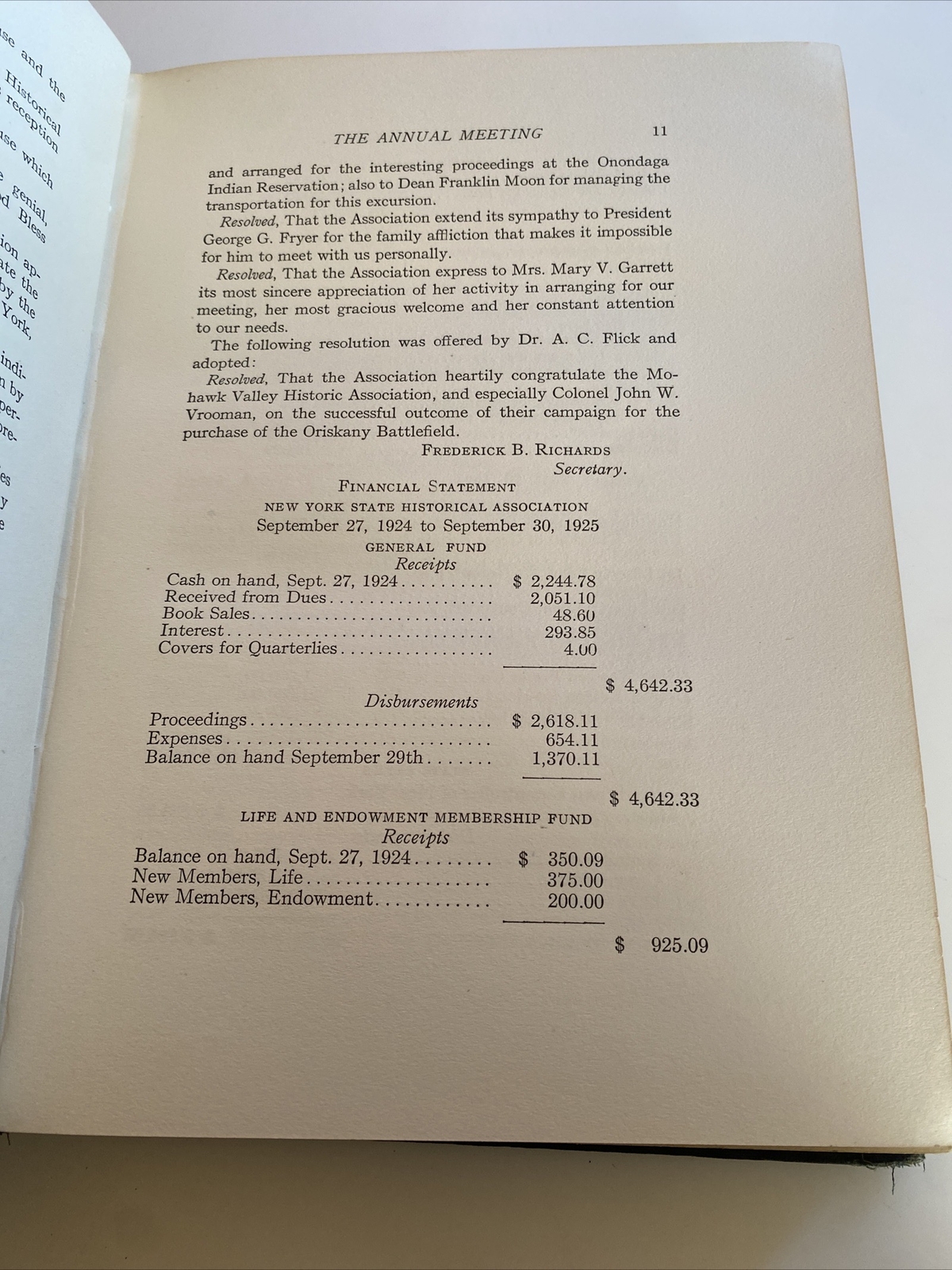 1926 Antique Book New York State Historical Association Quarterly Journal abq