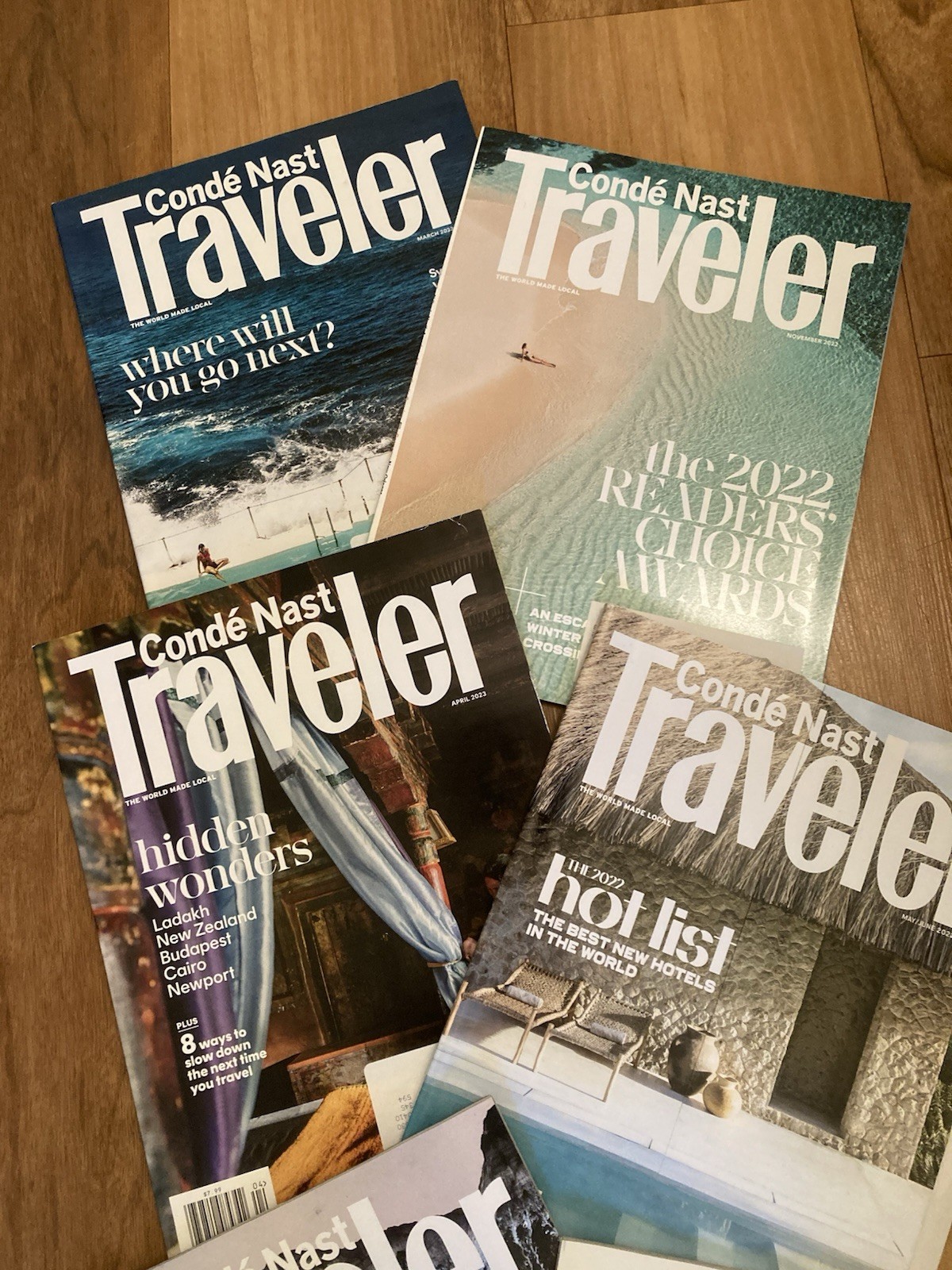14 Lot Conde Nast Traveler World Travel Magazine From 2022-2023 and 2025-2026