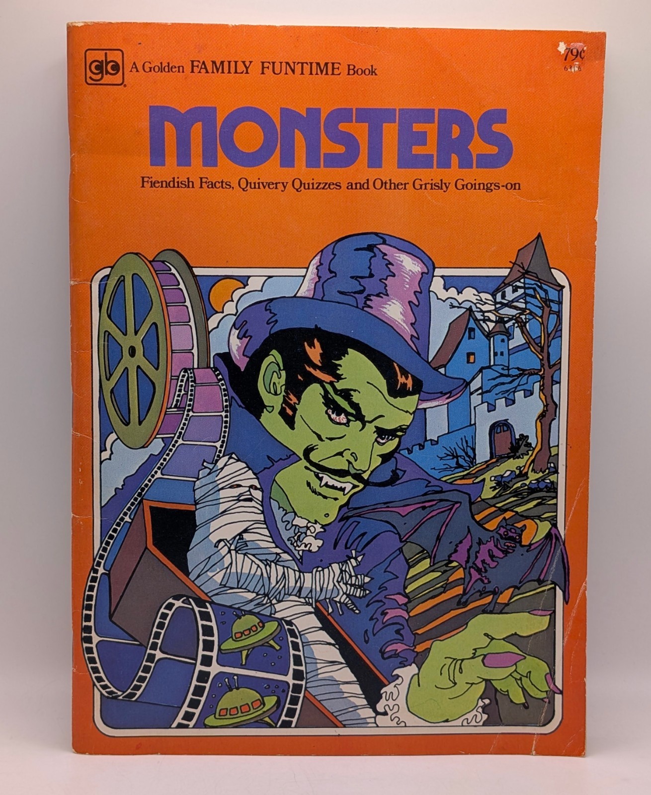 Vintage Monsters 1977 Golden Book Unused Horror Activity Retro Halloween Quizzes