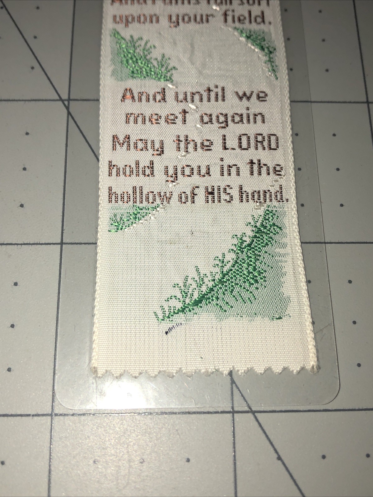 WIND AT YOUR BACK Weve-A-Gift Lovely Bookmark Vintage Philadelphia PA Polyester