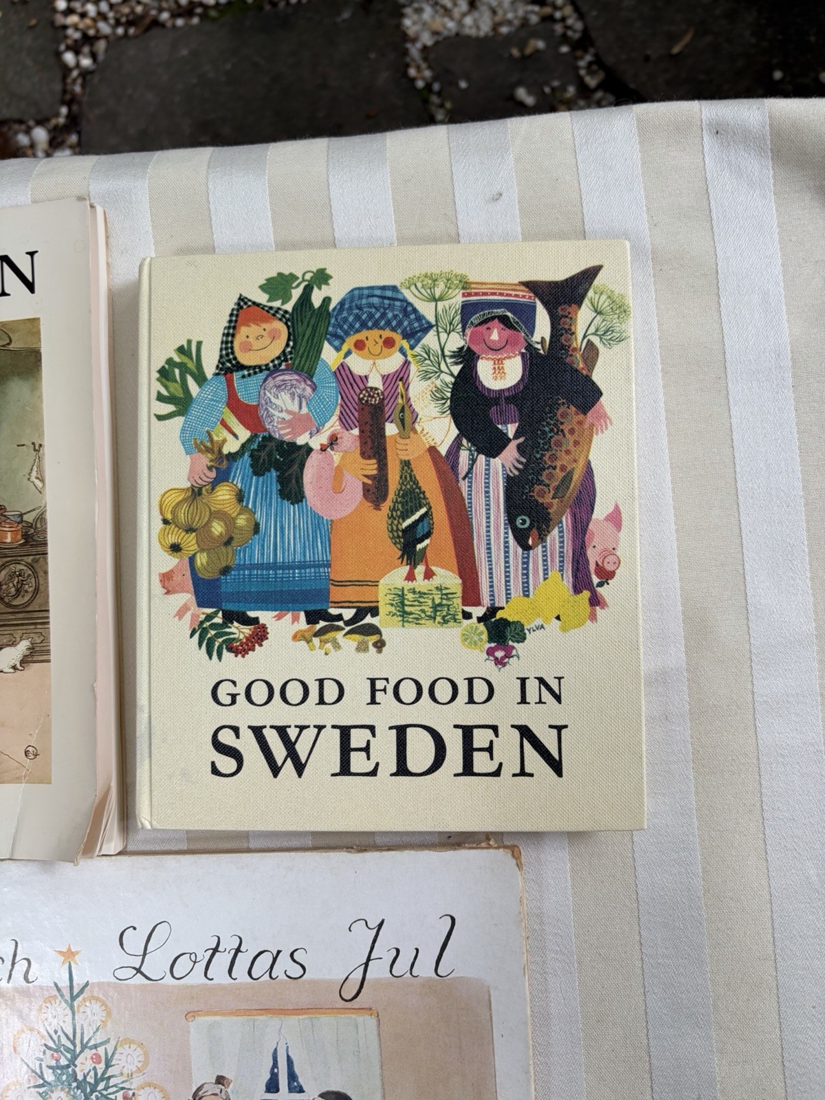 Lot 3 Sweden Books Good Food Cookbook + Carl Larsson Paintings & Petters Vtg