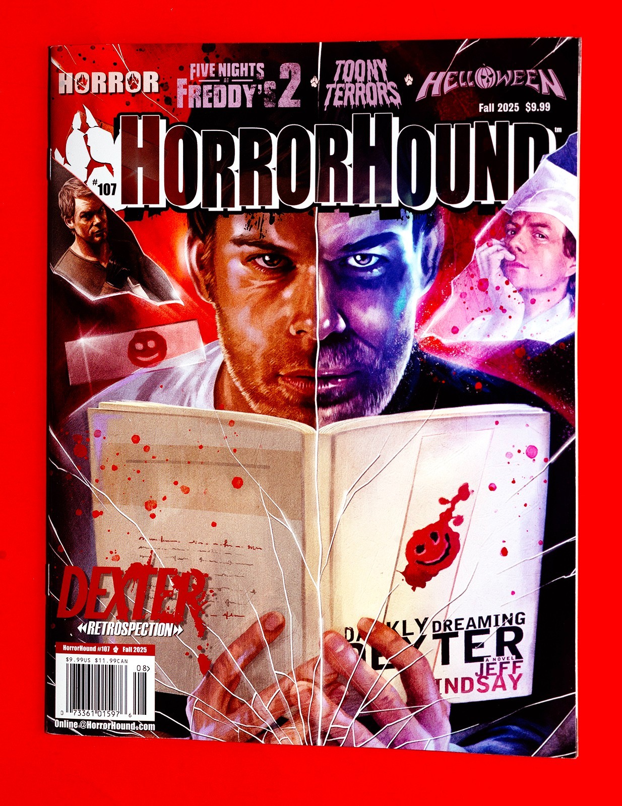 DEXTER RETROSPECTION Fall 2025 HORROR HOUND Magazine HELLOWEEN / NEW