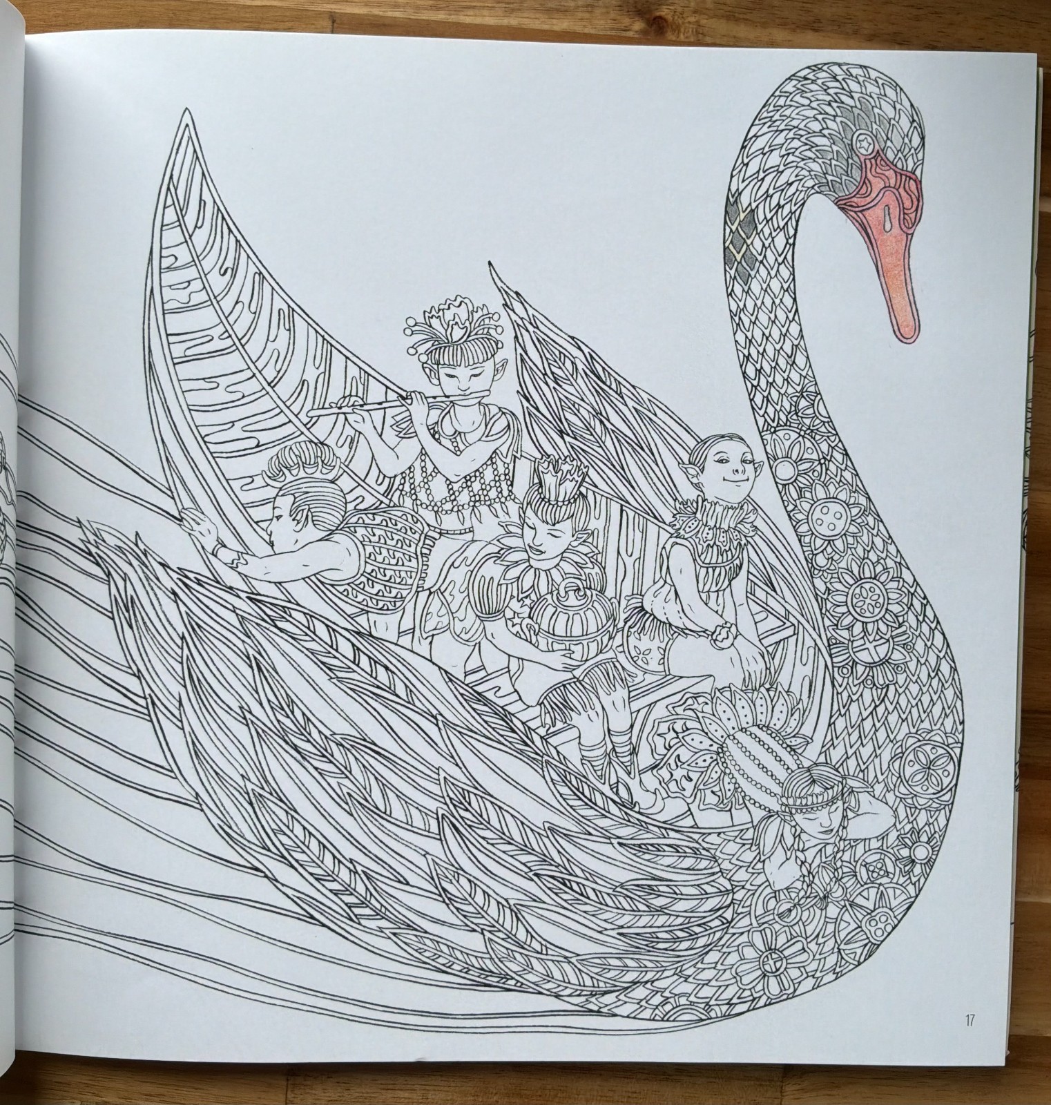 Elves in Wonderland colouring book by Marcos Chin