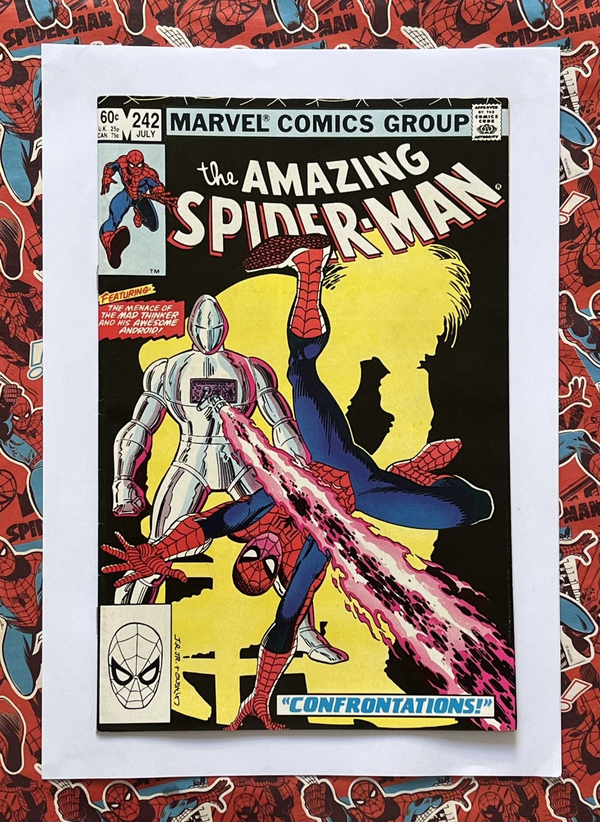 AMAZING SPIDER-MAN #242 – JUL 1983 – BLACK CAT APPEARANCE! – FN/VFN (7.0) CENTS!
