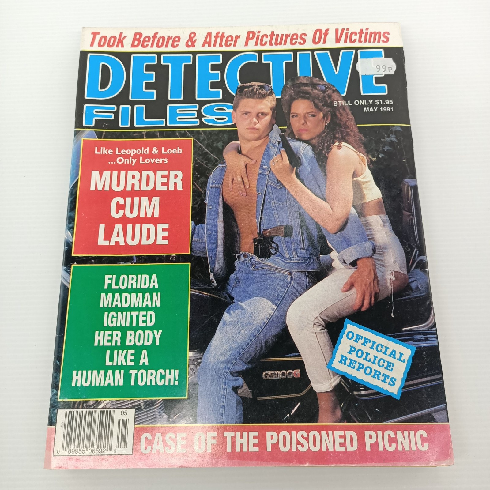 5x Detective Files Vintage True Crime Magazines 1991-1992 May-Jul 1992 Set