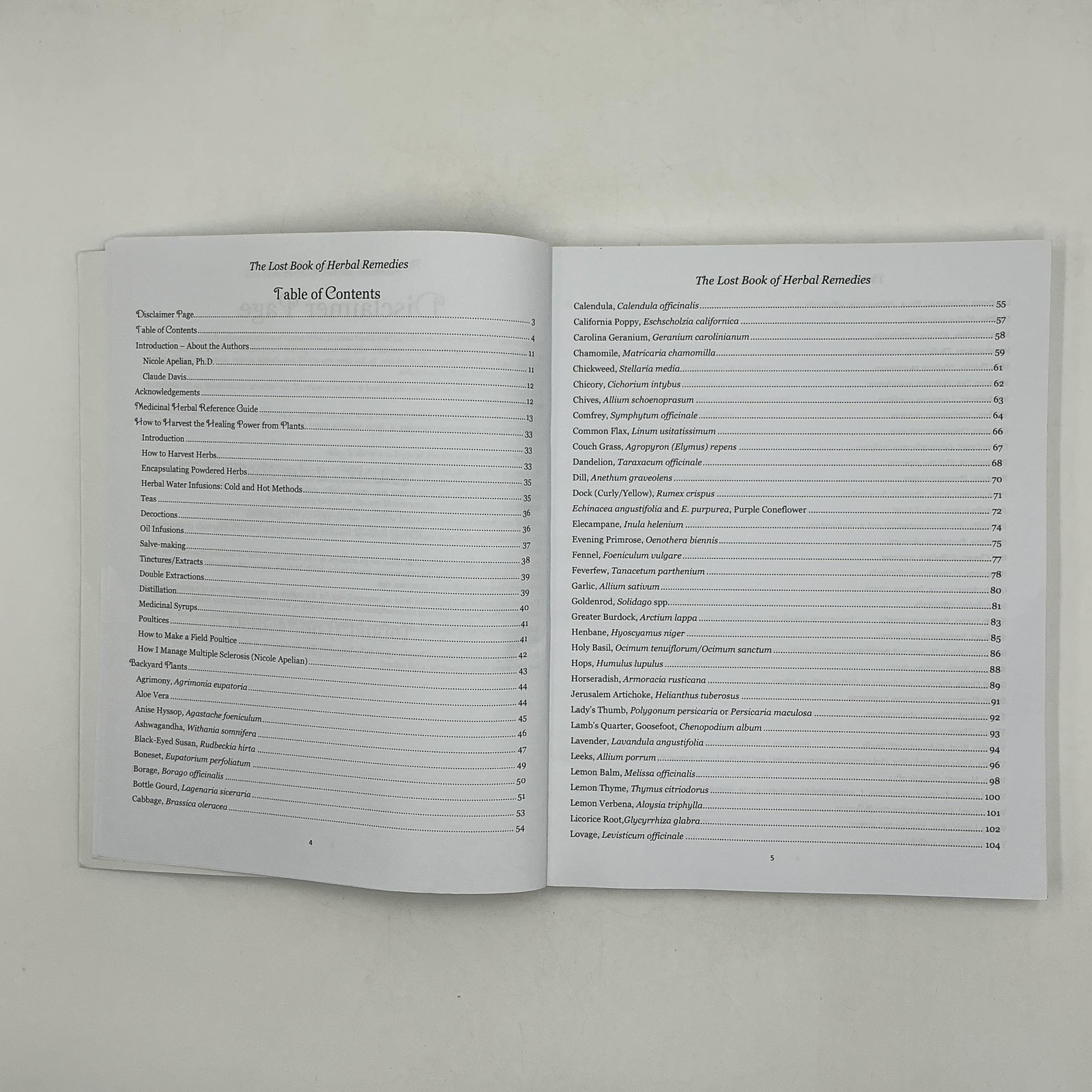 THE LOST BOOK OF HERBAL REMEDIES NICOLE APELIAN CLAUDE DAVIS 2021 PAPERBACK