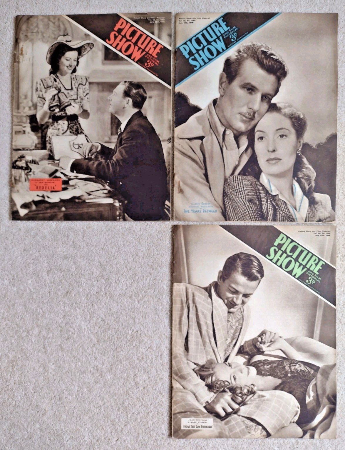 Picture Show magazine x11 1946 issues Garland Sinatra Bergman Cooper +++