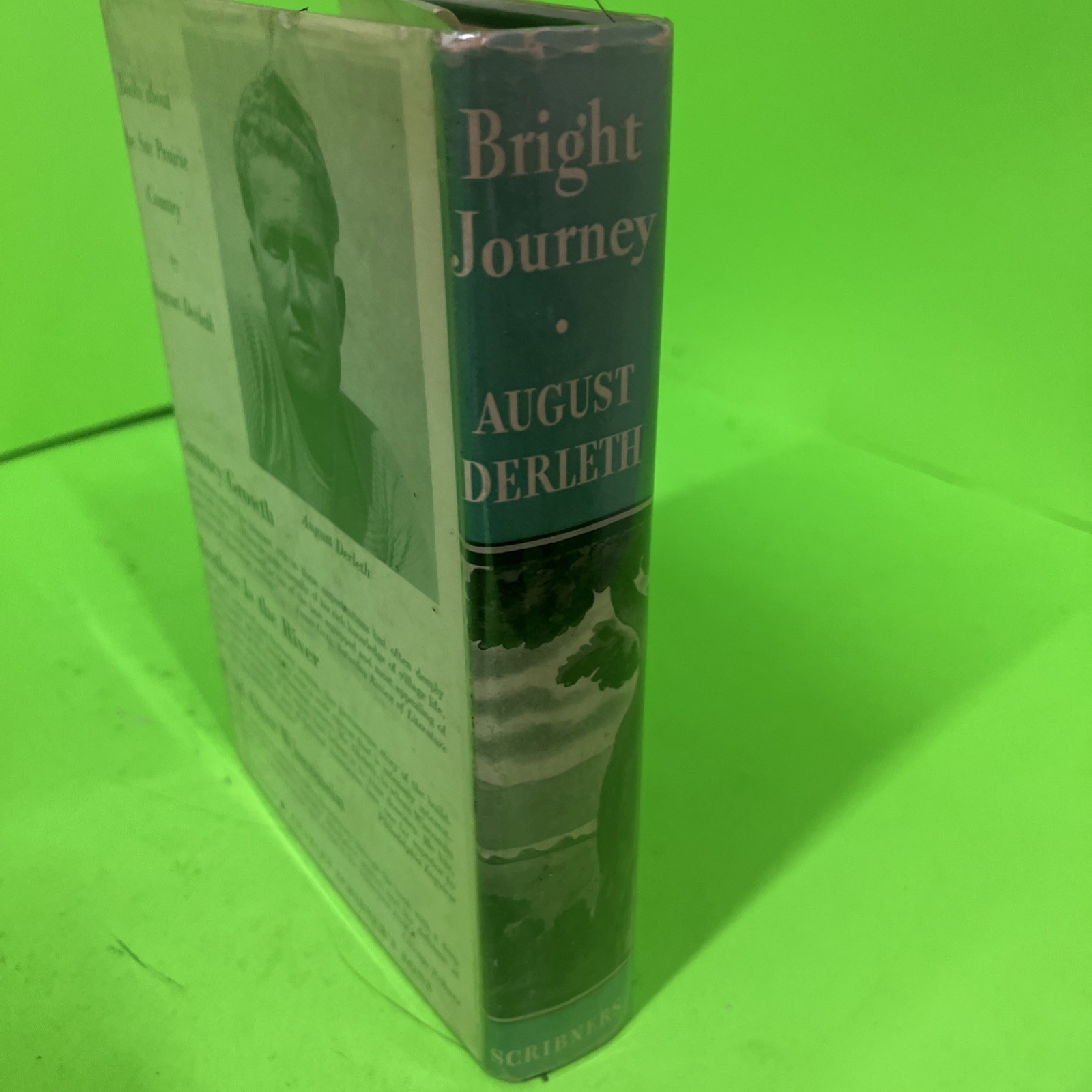 BRIGHT JOURNEY by August Derleth 1940 VTG 1st Edition HCDJ Scribner’s Sons