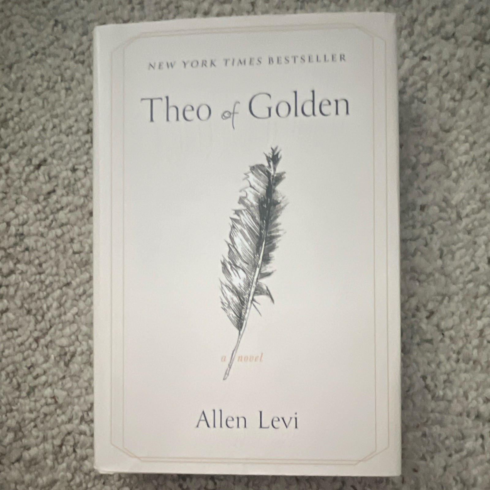 Allen Levi Theo of Golden Hardcover Novel Signed Inscribed 2025 Atria
