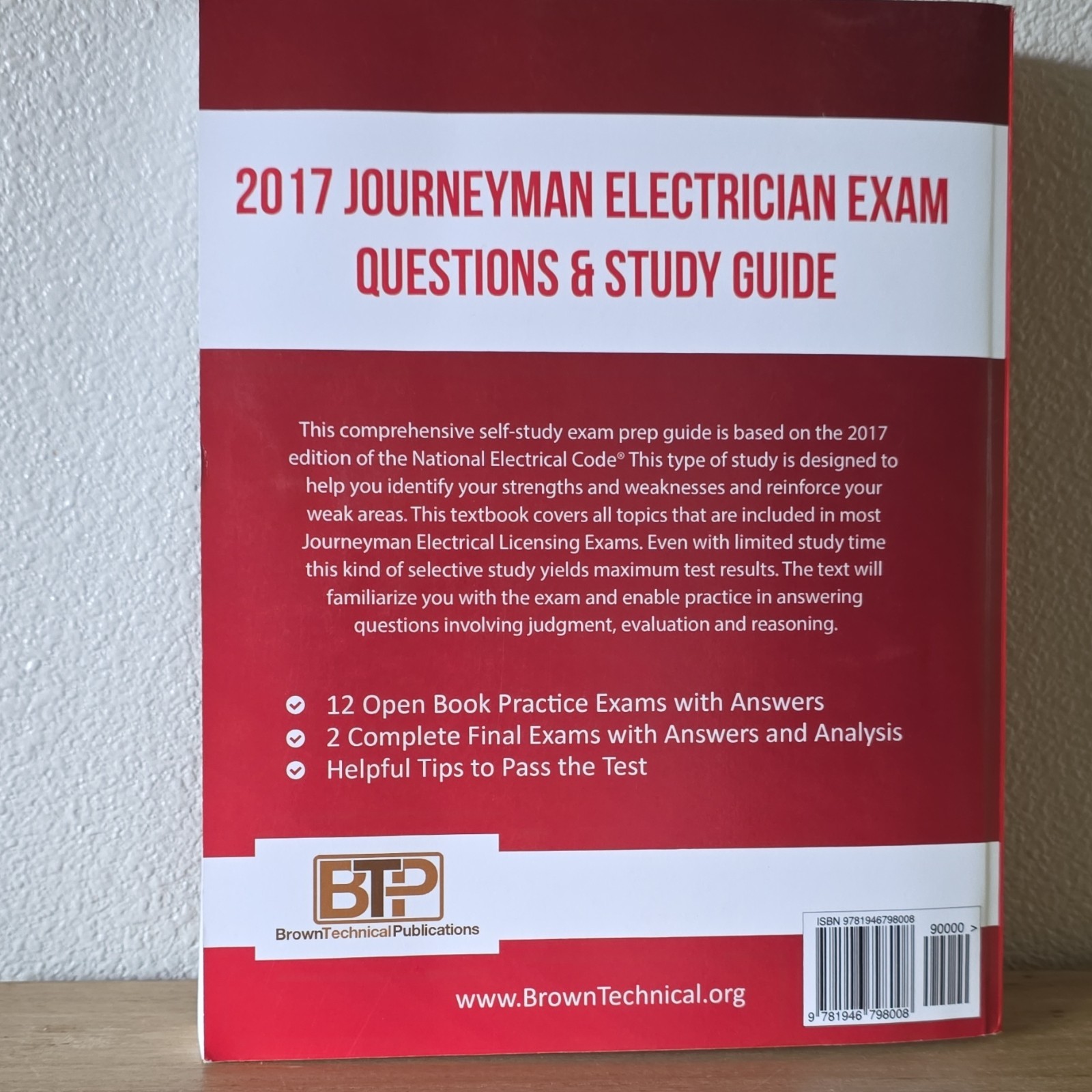 BrownTechnicalPublications 2017 NEC Journeyman Electrician 1st Ed Study Guide