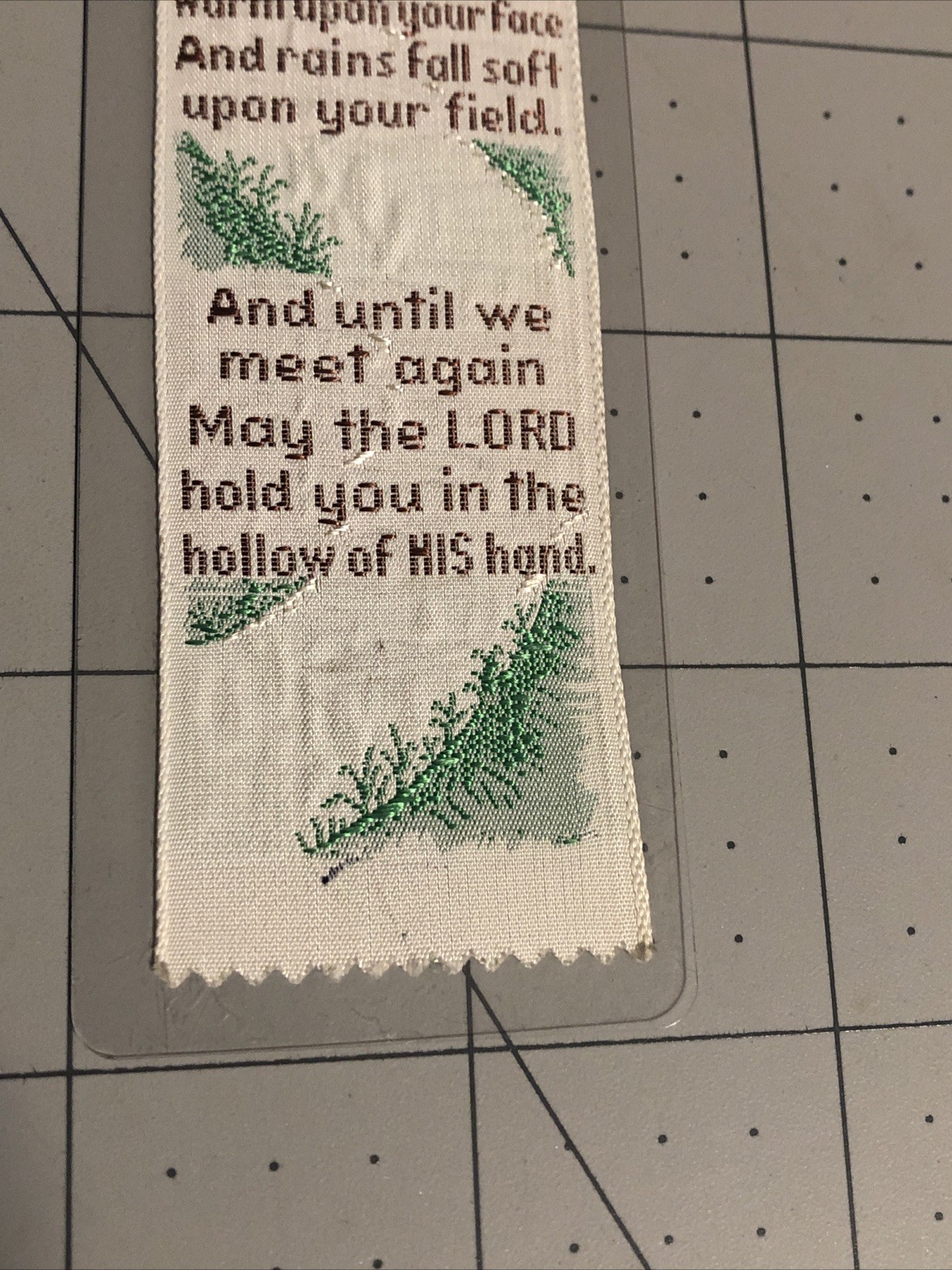 WIND AT YOUR BACK Weve-A-Gift Lovely Bookmark Vintage Philadelphia PA Polyester