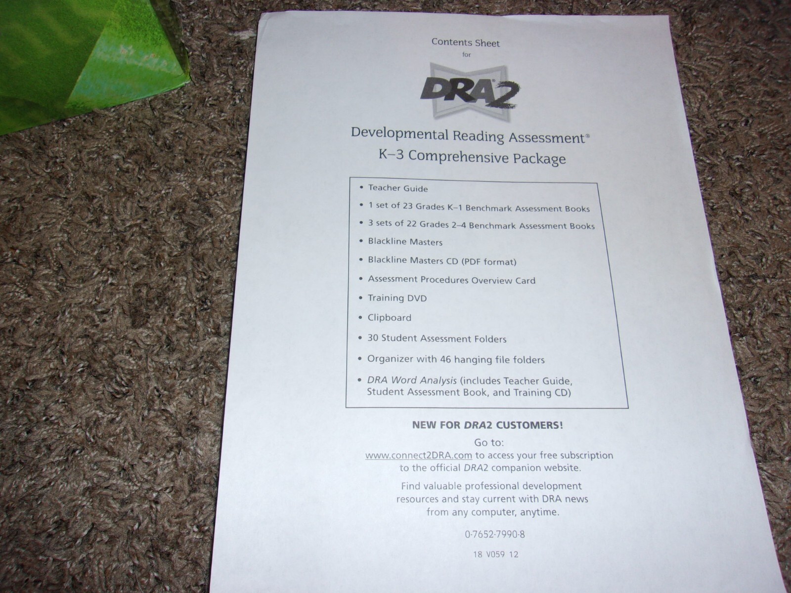 Pearson DRA2 Developmental Reading Assessment Grades K-3 Comprehensive Package