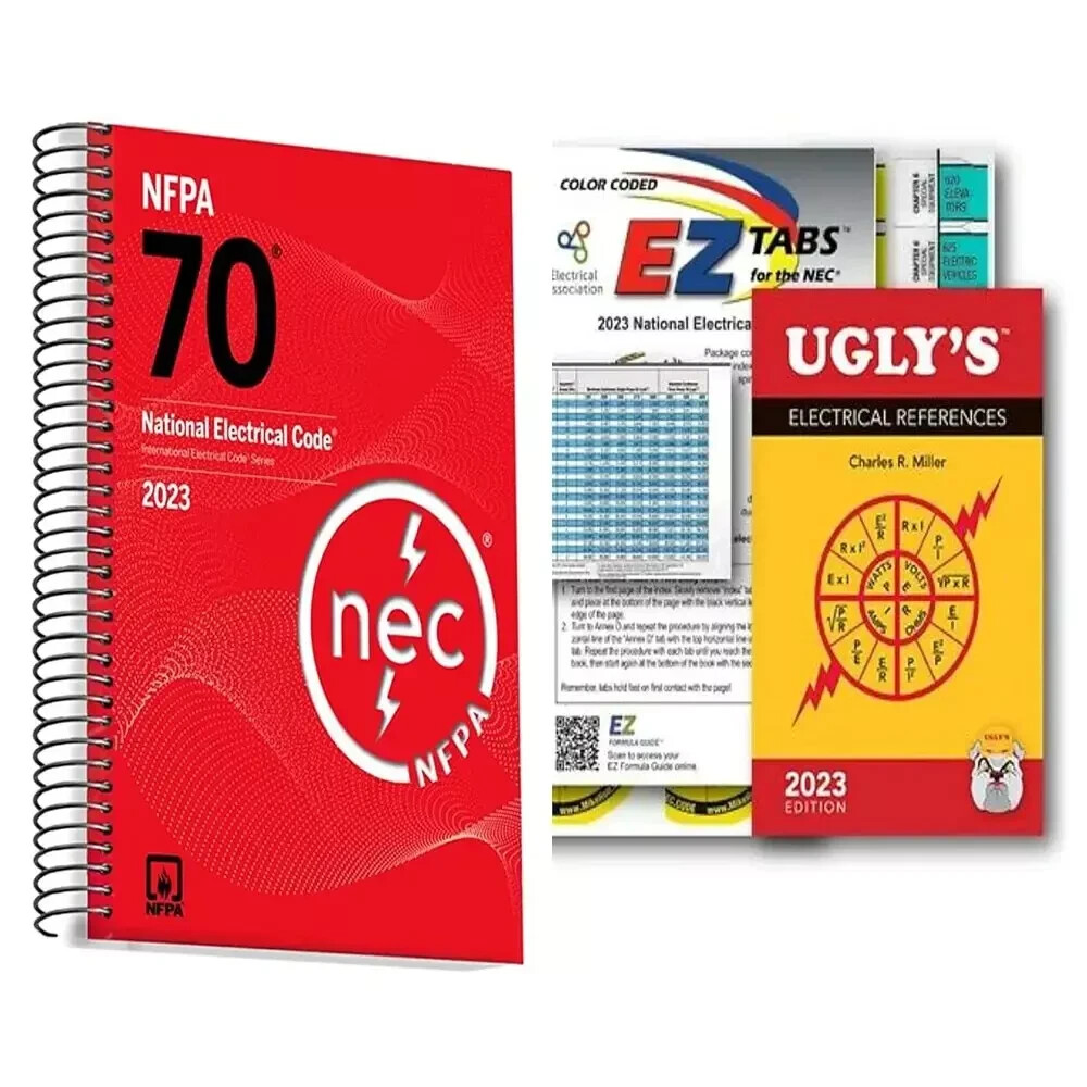 NFPA 70 2023 NEC Code Book + Ugly’s Electrical Ref Spiral + EZ New Stock..