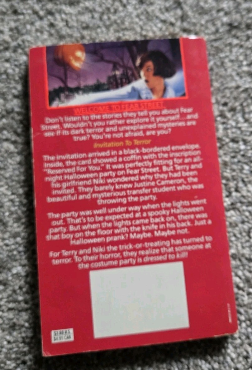 RL Stine Fear Street Halloween Party Vintage Ya book Horror Series 90s 1st Ed