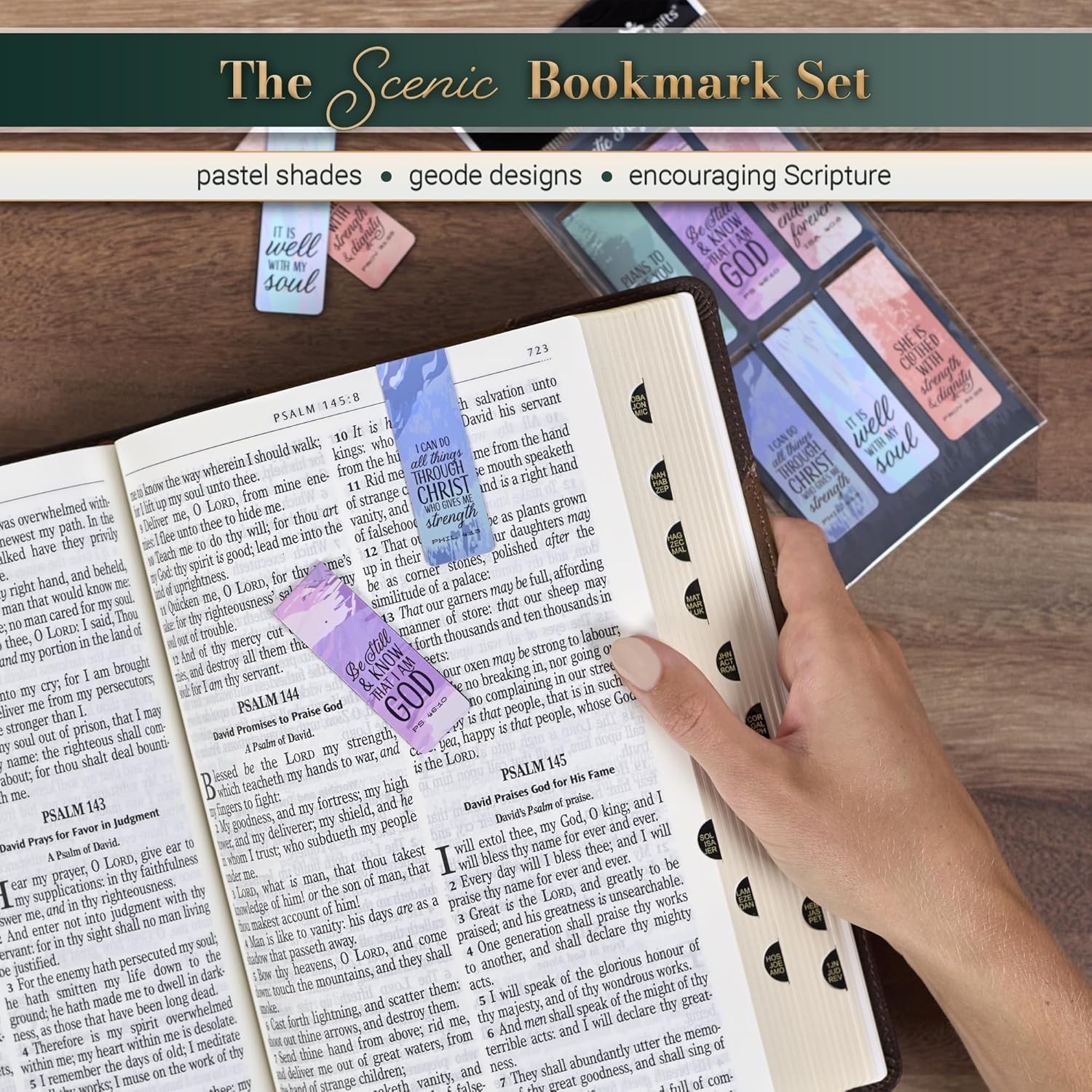 Beloved Scripture Magnetic Bookmarks – Set of 6, 2.3” x 0.8” in Pastel Colors