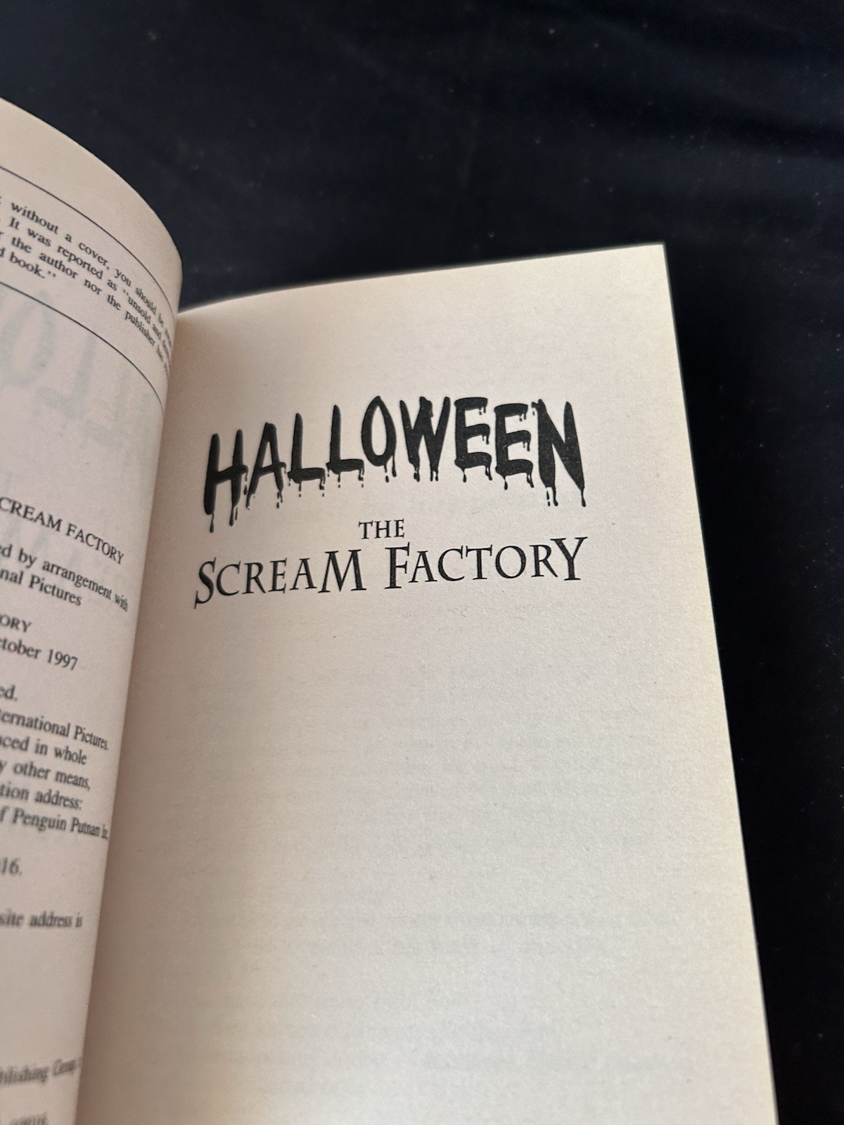 Halloween: The Scream Factory Paperback Michael Myers 1997 Young Adult Horror
