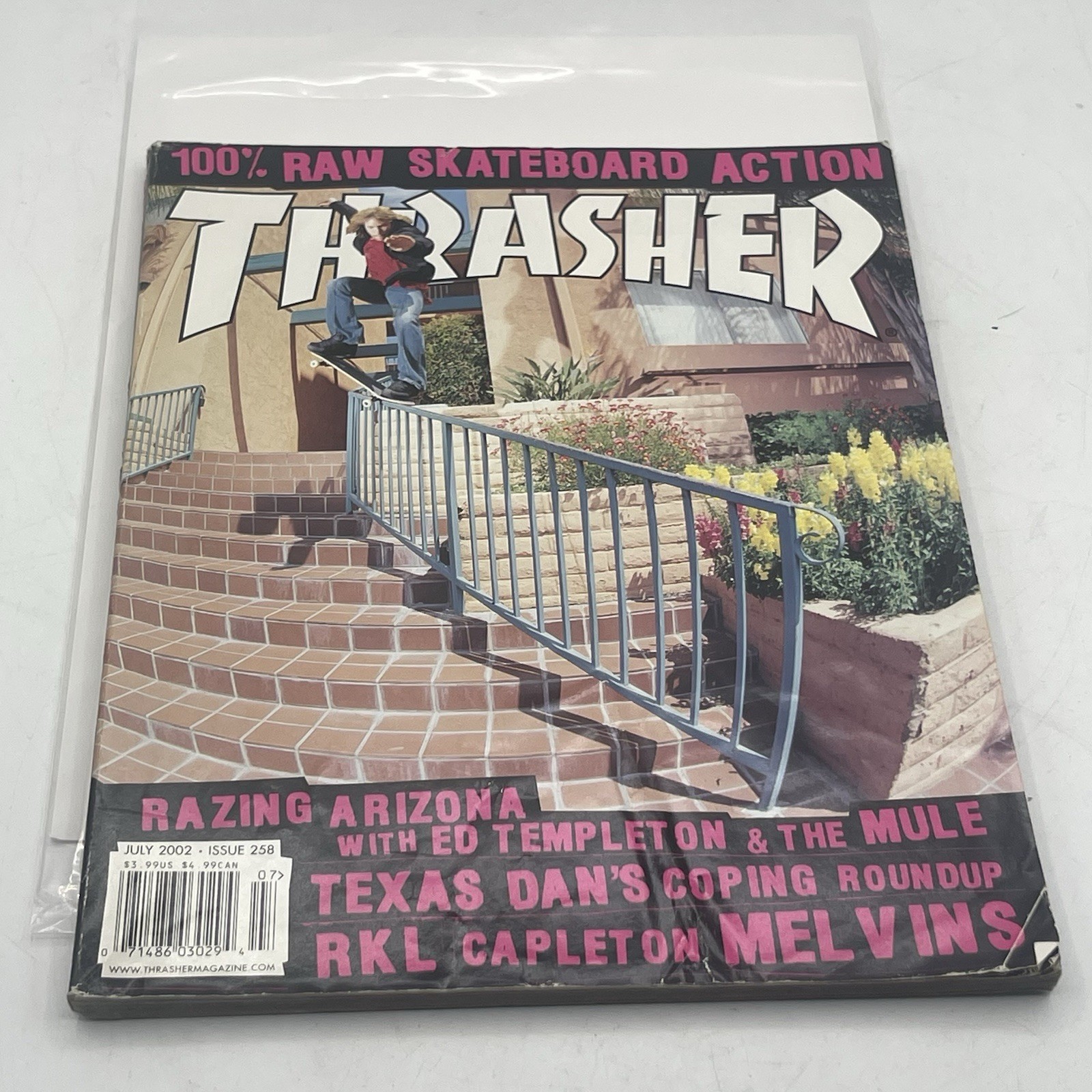 Vintage Thrasher Magazine July 2002 Issue 258 Ed Templeton Melvins