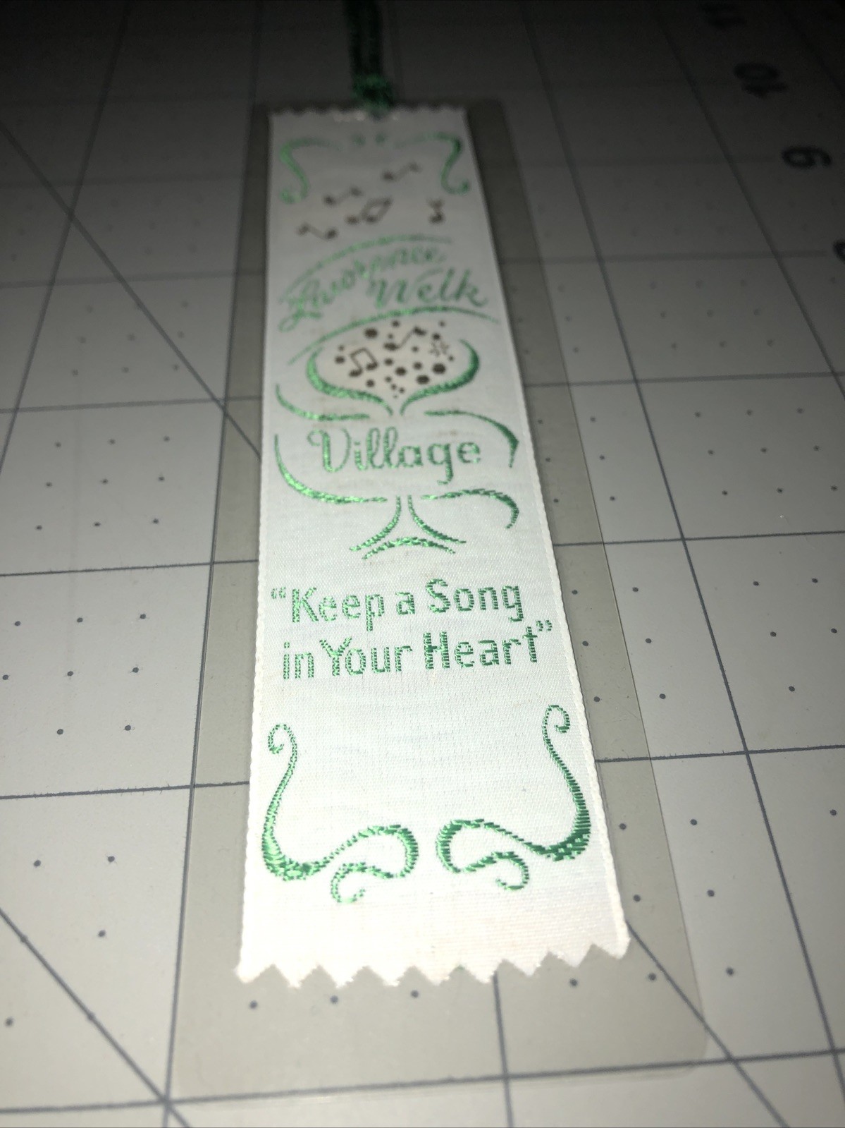 Lawrence Welk Village Weve-A-Gift Lovely Bookmark Vintage Hatfield PA Polyester