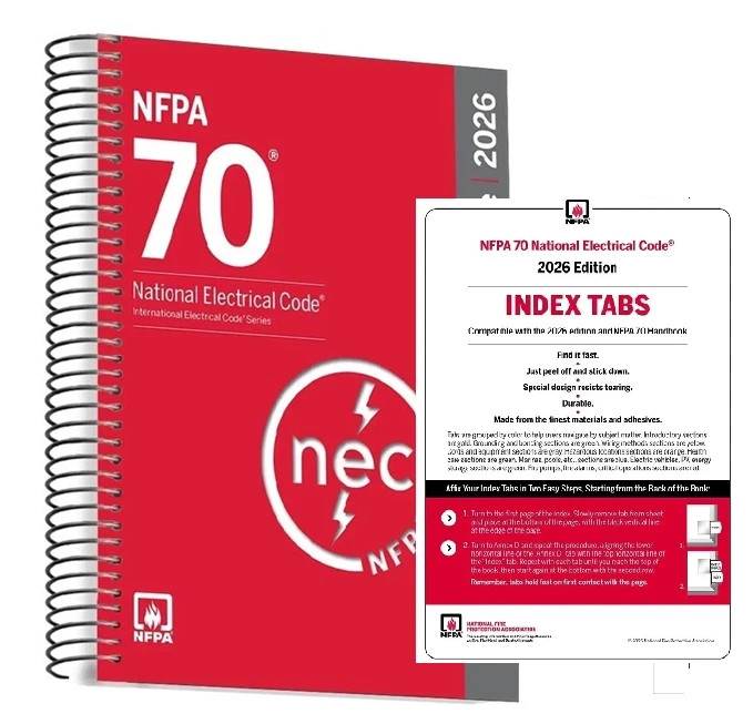 NFPA 70, National Electrical Code (NEC) 2026 SPIRAL w/ TABS – BRAND NEW