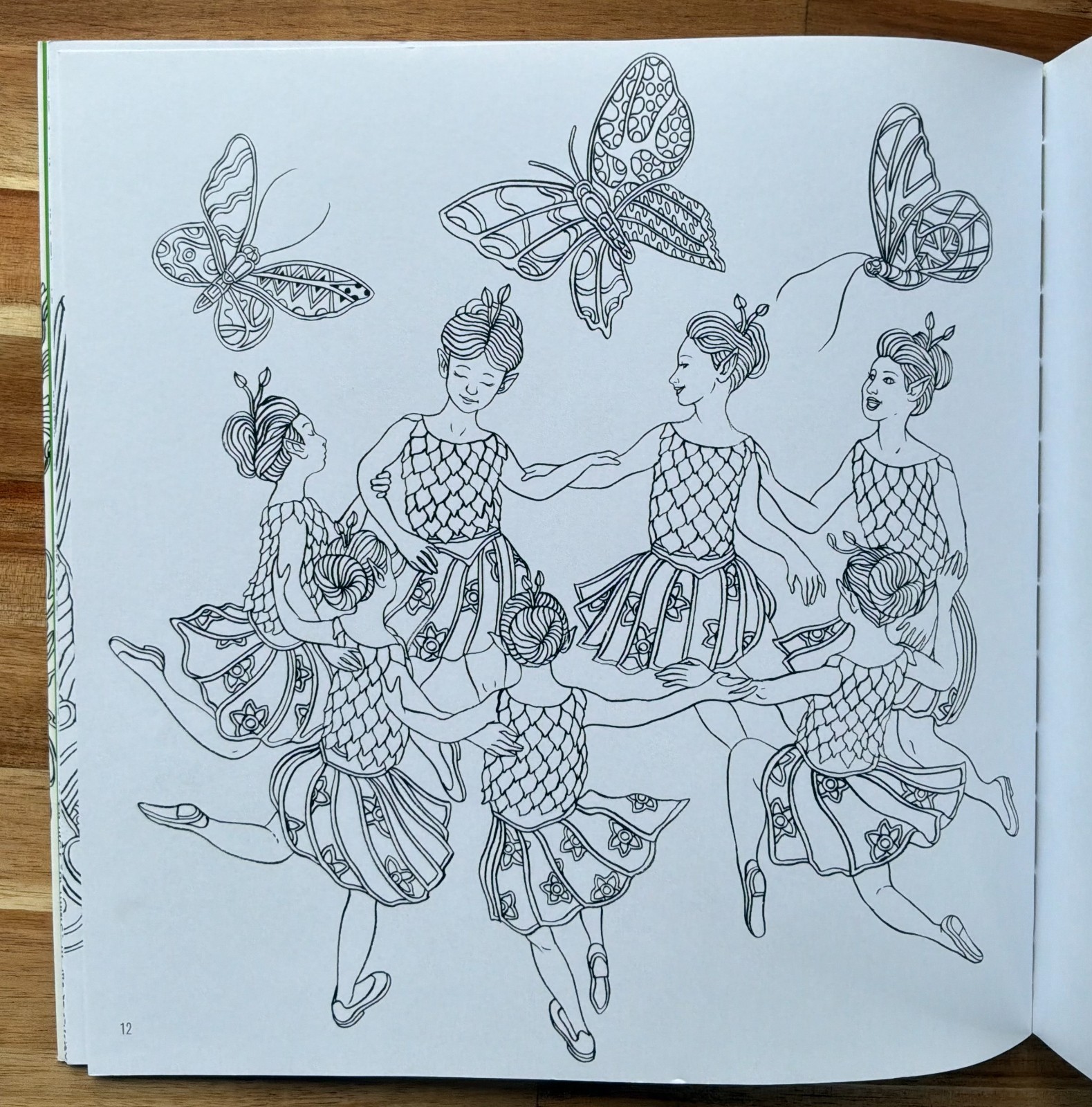 Elves in Wonderland colouring book by Marcos Chin