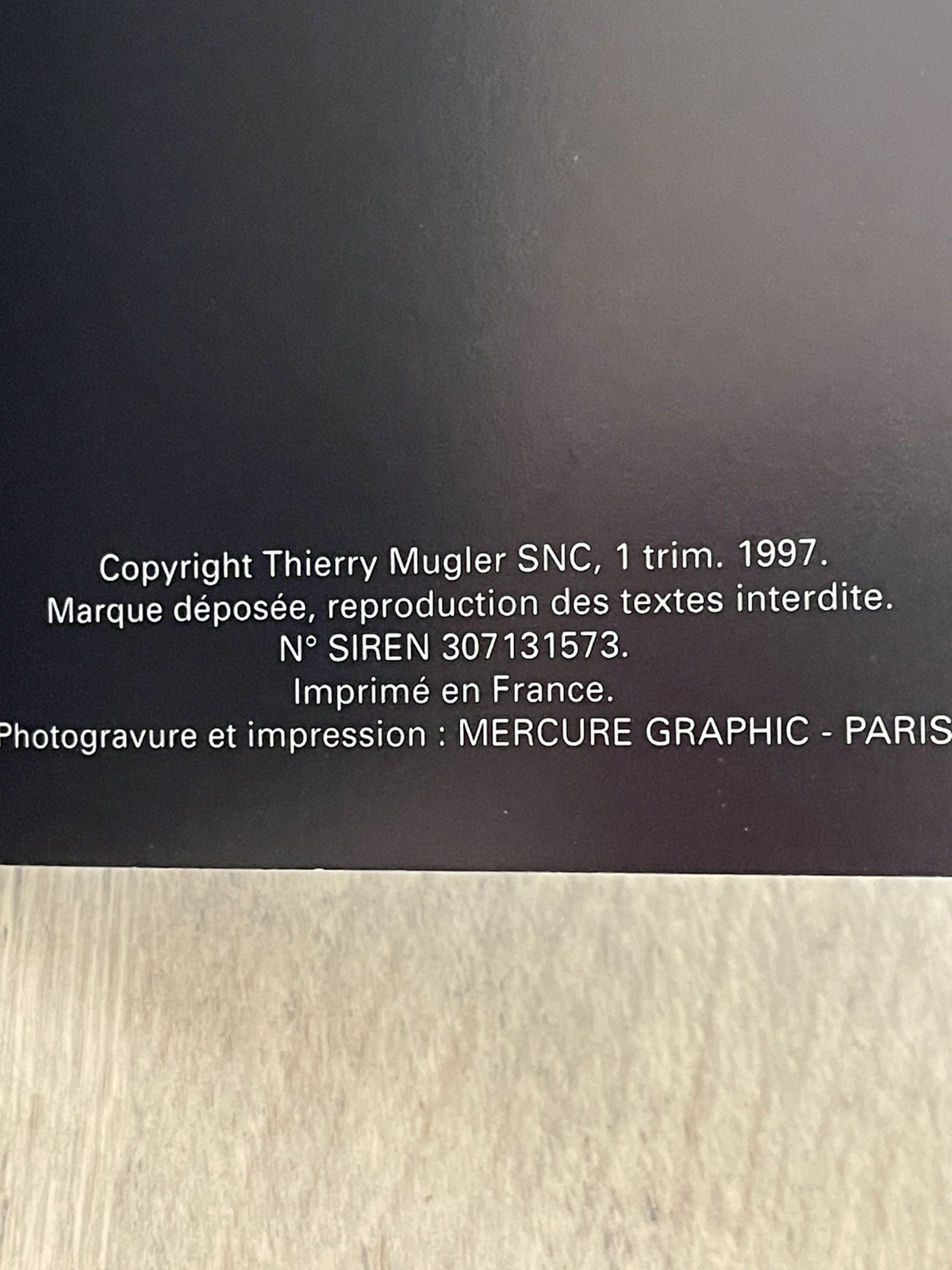 Vintage Thierry Mugler Universe Of Fashion 1997 Rare Couture Catalog Photo Book
