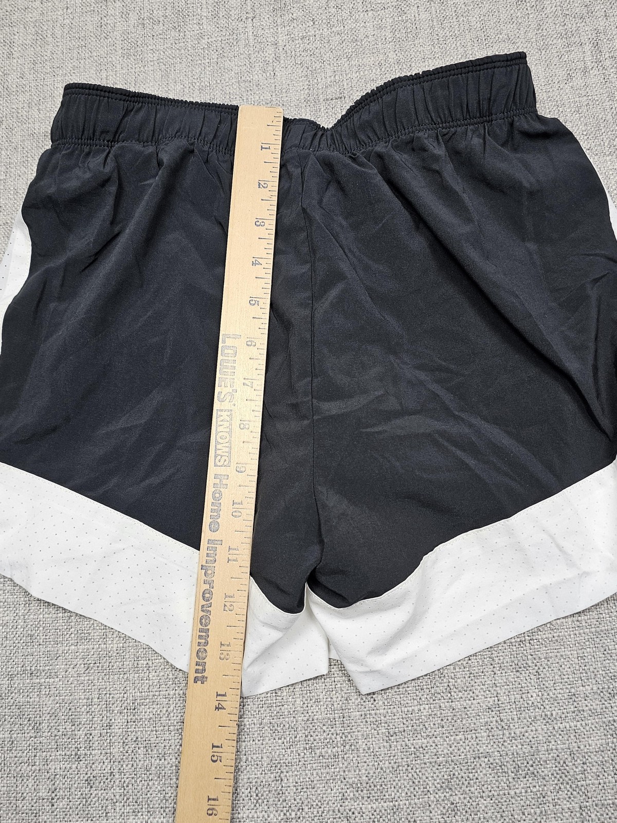Nike Dri-Fit Shorts Womens Small Black Gray Training Running Just Do It