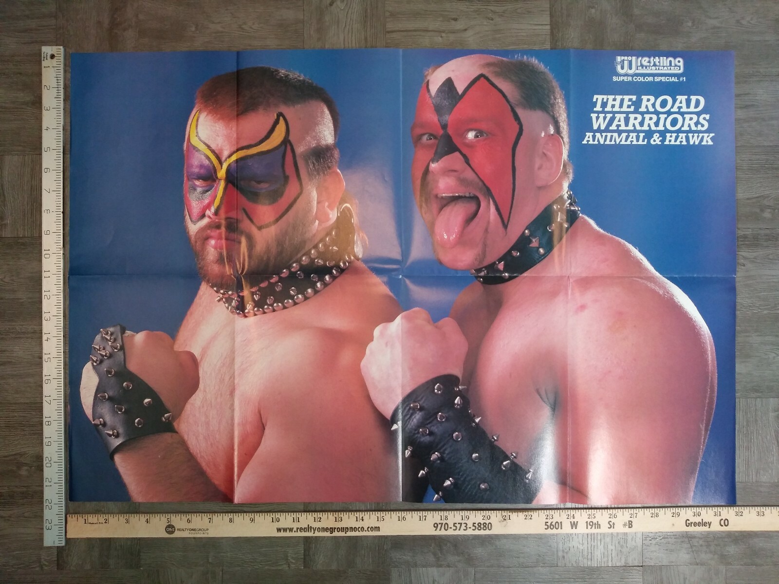 Pro Wrestling Illustrated Super Color Special #1 Road Warriors Poster 22×32 PWI