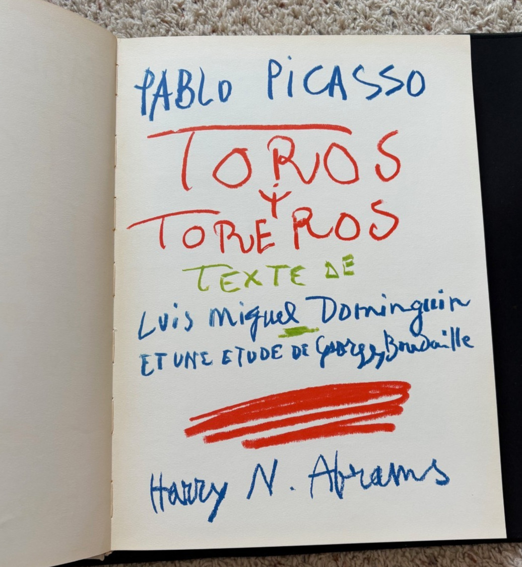 1961 Sketchbook PICASSO: Bulls and Bullfighters by Luis Miguel Dominguin 1st Ed.