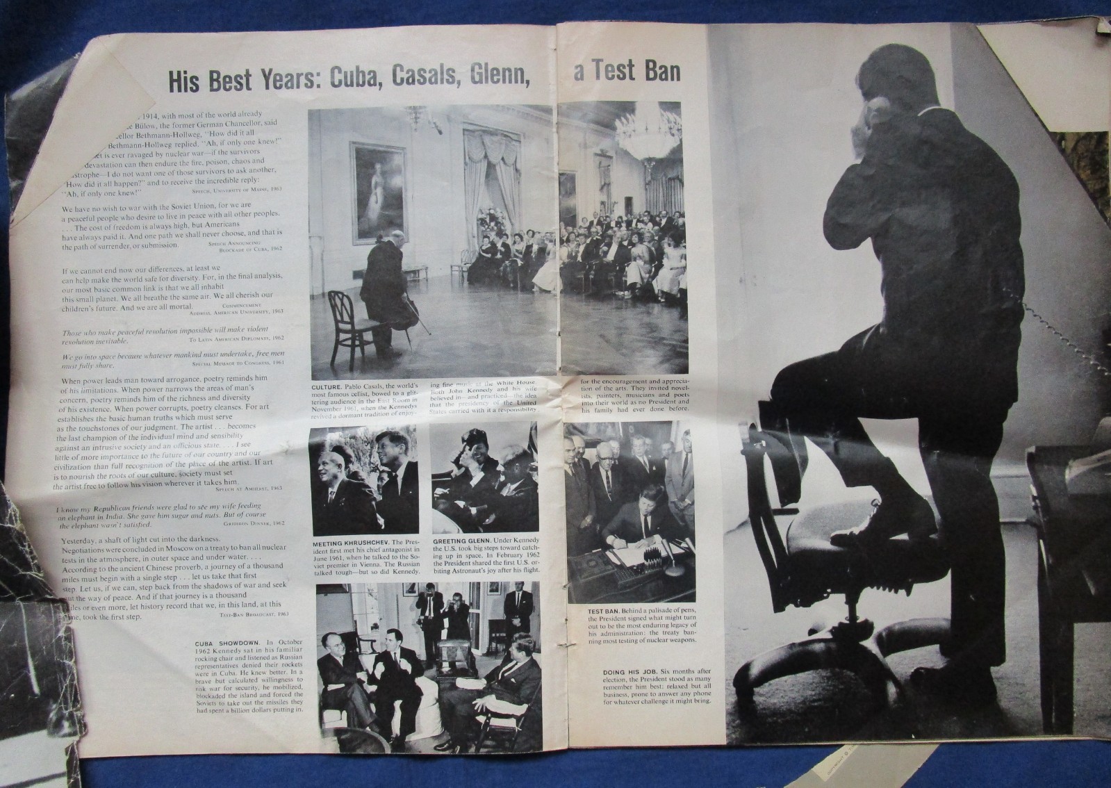 LIFE MAGAZINE-JFK ASSINATION-POOR CONDITION -NO COVER-AS IS