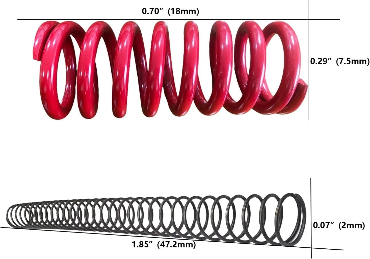 Heavy Duty Front & Rear Motion Shock Spring Kit for 2000-2004 Yamaha TTR125