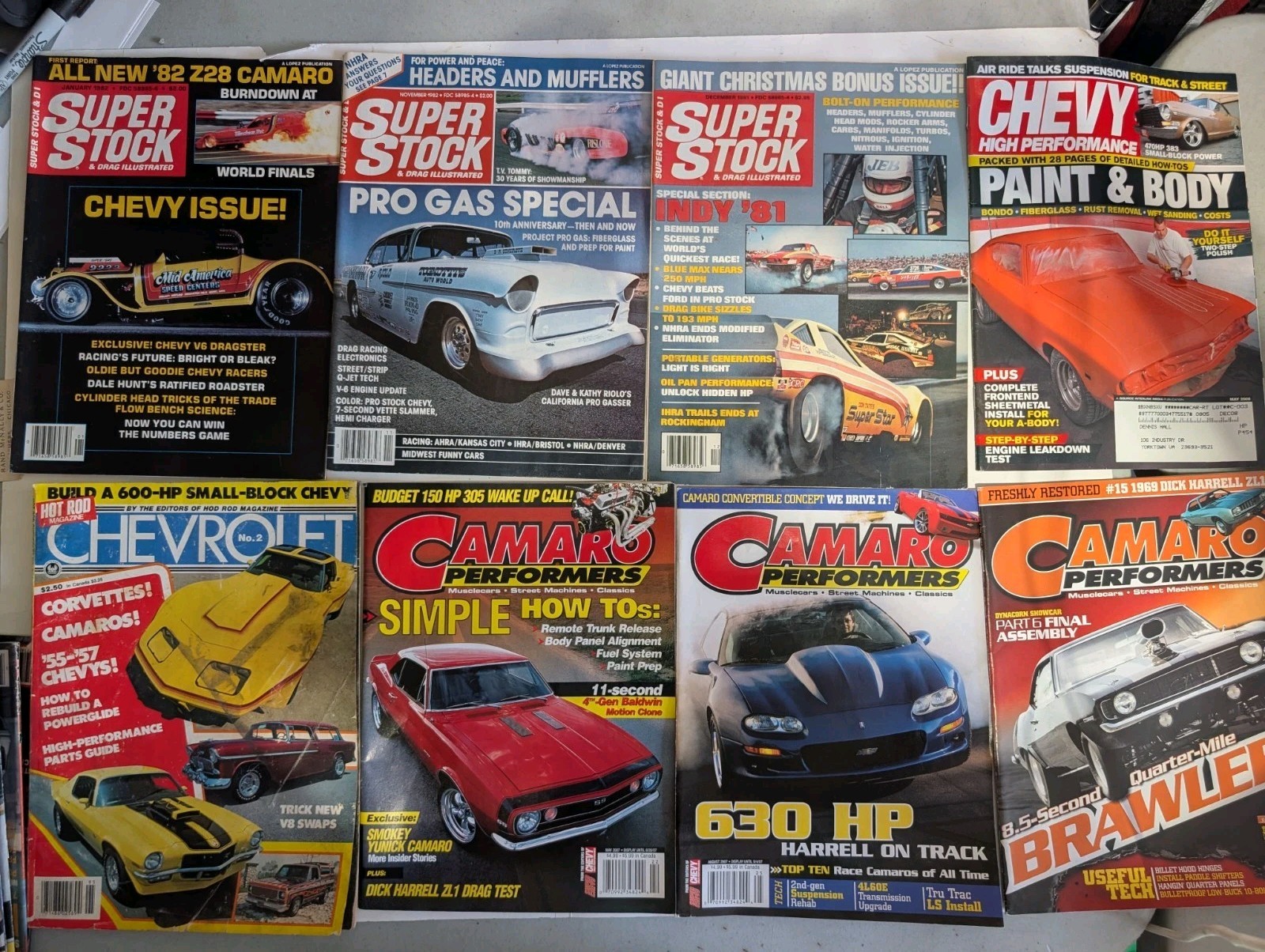 Lot of 75+ Super Chevy Super Sport Hot Rod Hot Rodding Magazine 1970s-2000s Vtg