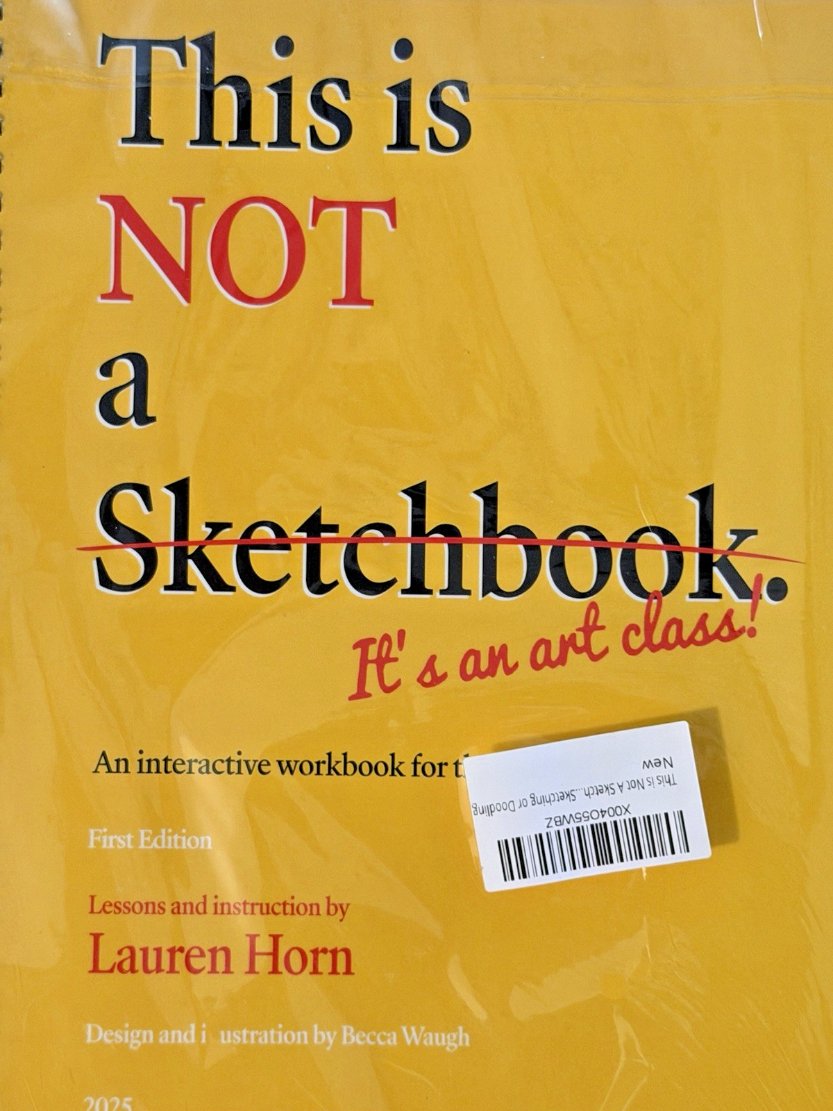 This Is NOT a Sketchbook Lauren Horn Interactive Art Class Workbook New Sealed
