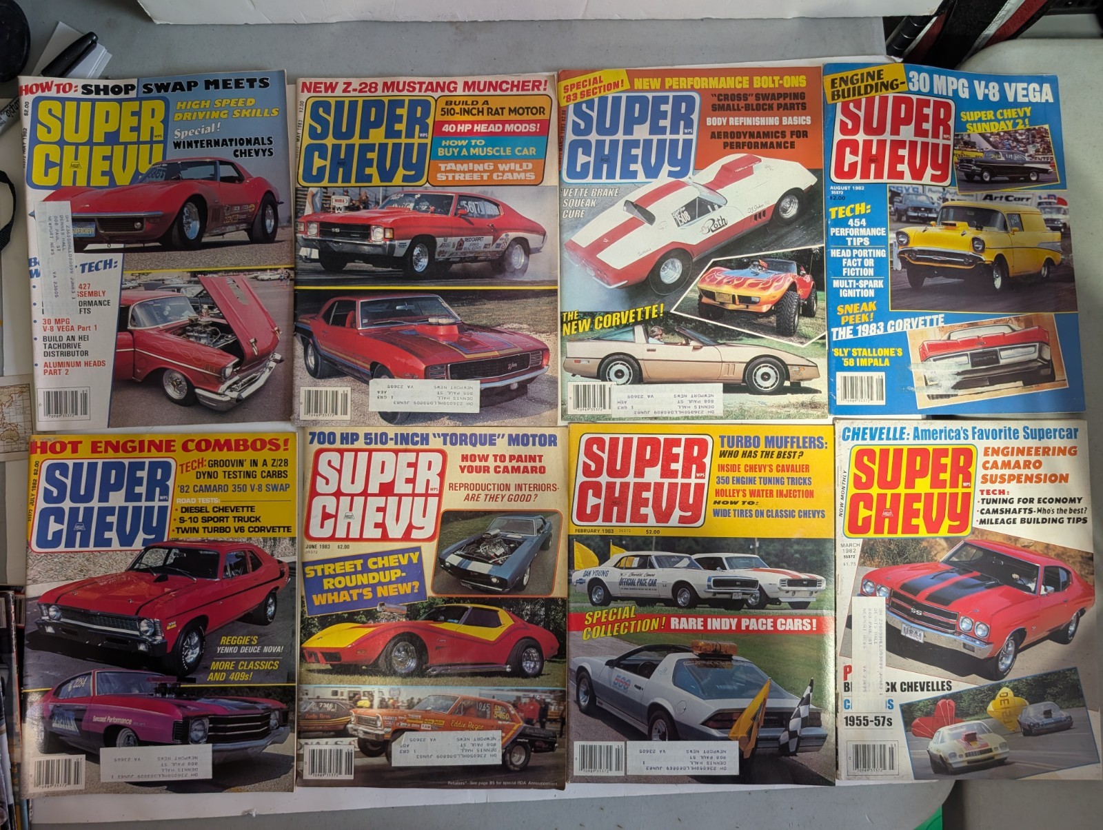 Lot of 75+ Super Chevy Super Sport Hot Rod Hot Rodding Magazine 1970s-2000s Vtg