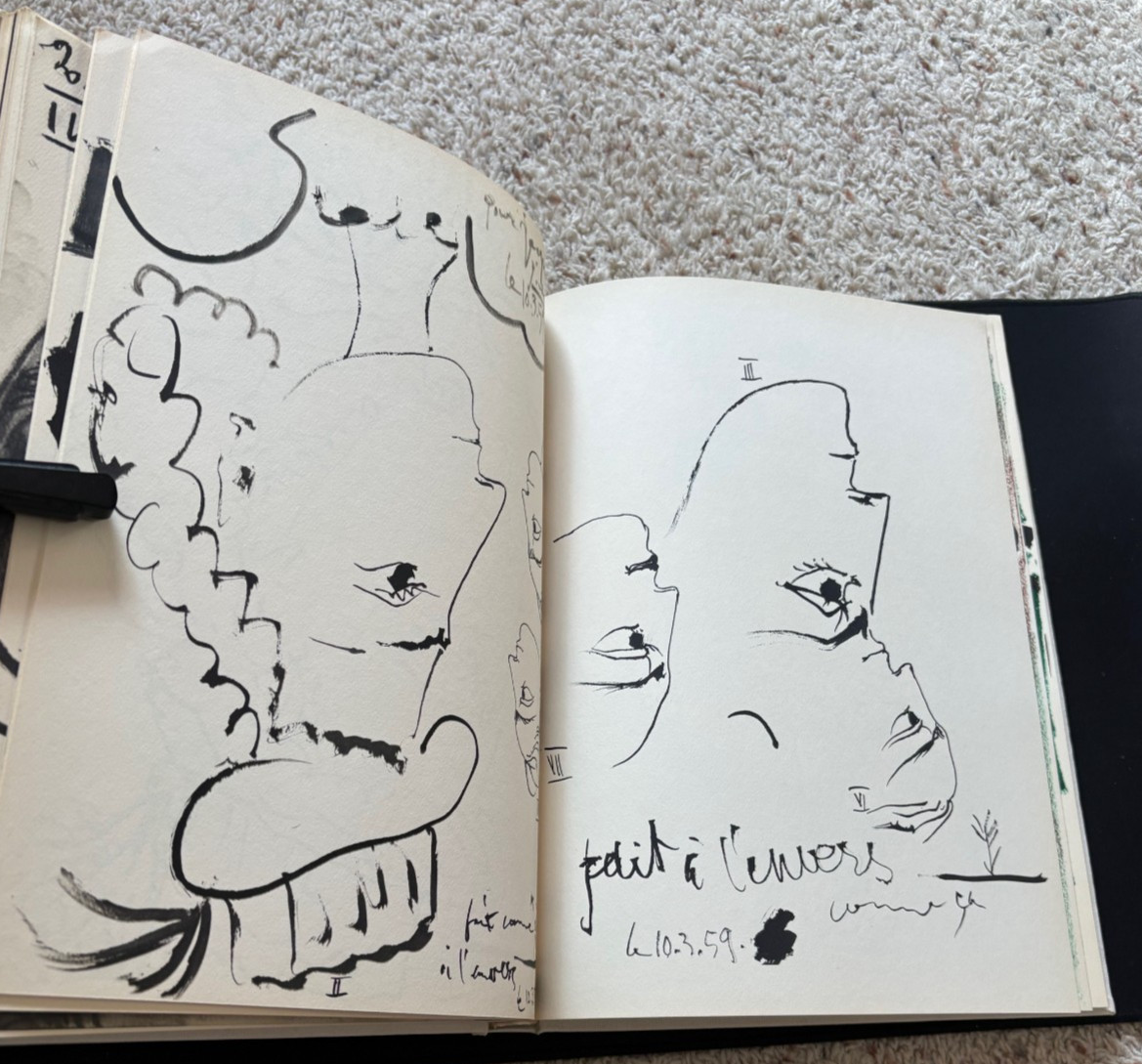 1961 Sketchbook PICASSO: Bulls and Bullfighters by Luis Miguel Dominguin 1st Ed.
