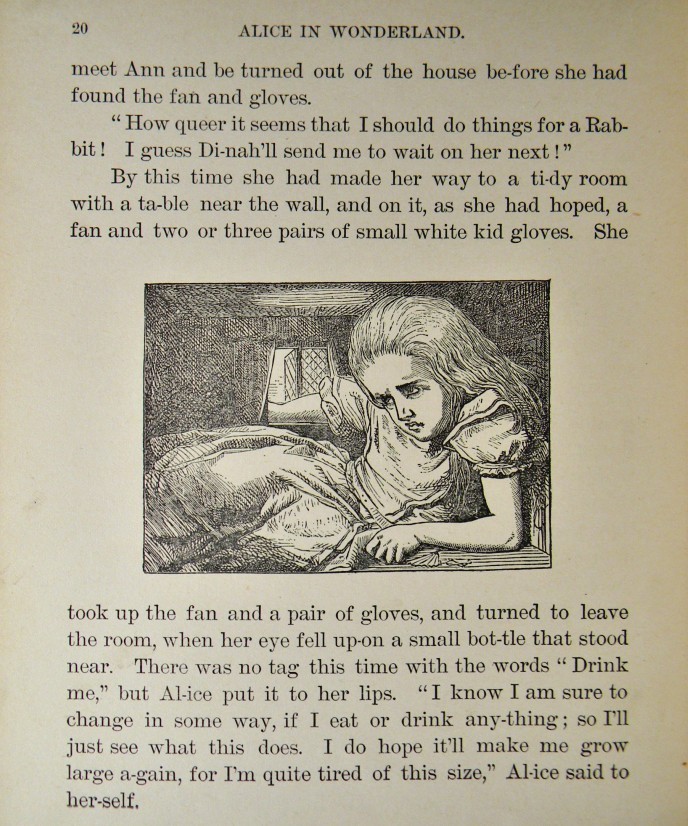 RARE Alice in Wonderland FIRST EDITION Lewis Carroll TENNIEL ILLUSTRATED Antique