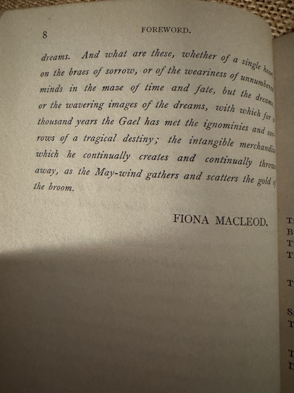 Antique Book “Wind and Wave” by Fiona Macleod; 1902; 1st Ed; Rare