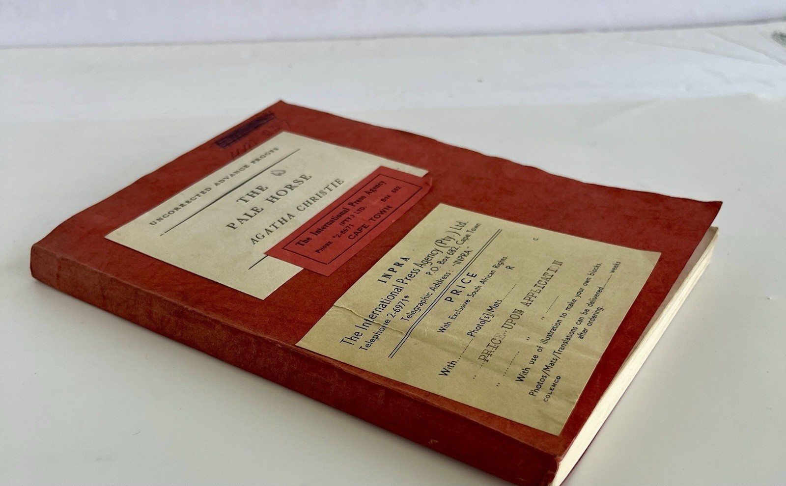 Agatha Christie-The Pale Horse Uncorrected Advance Proof 1961 Collins Crime Club