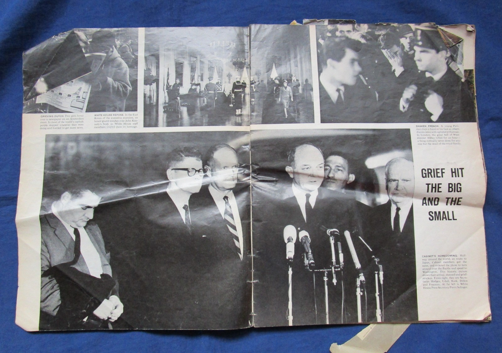 LIFE MAGAZINE-JFK ASSINATION-POOR CONDITION -NO COVER-AS IS