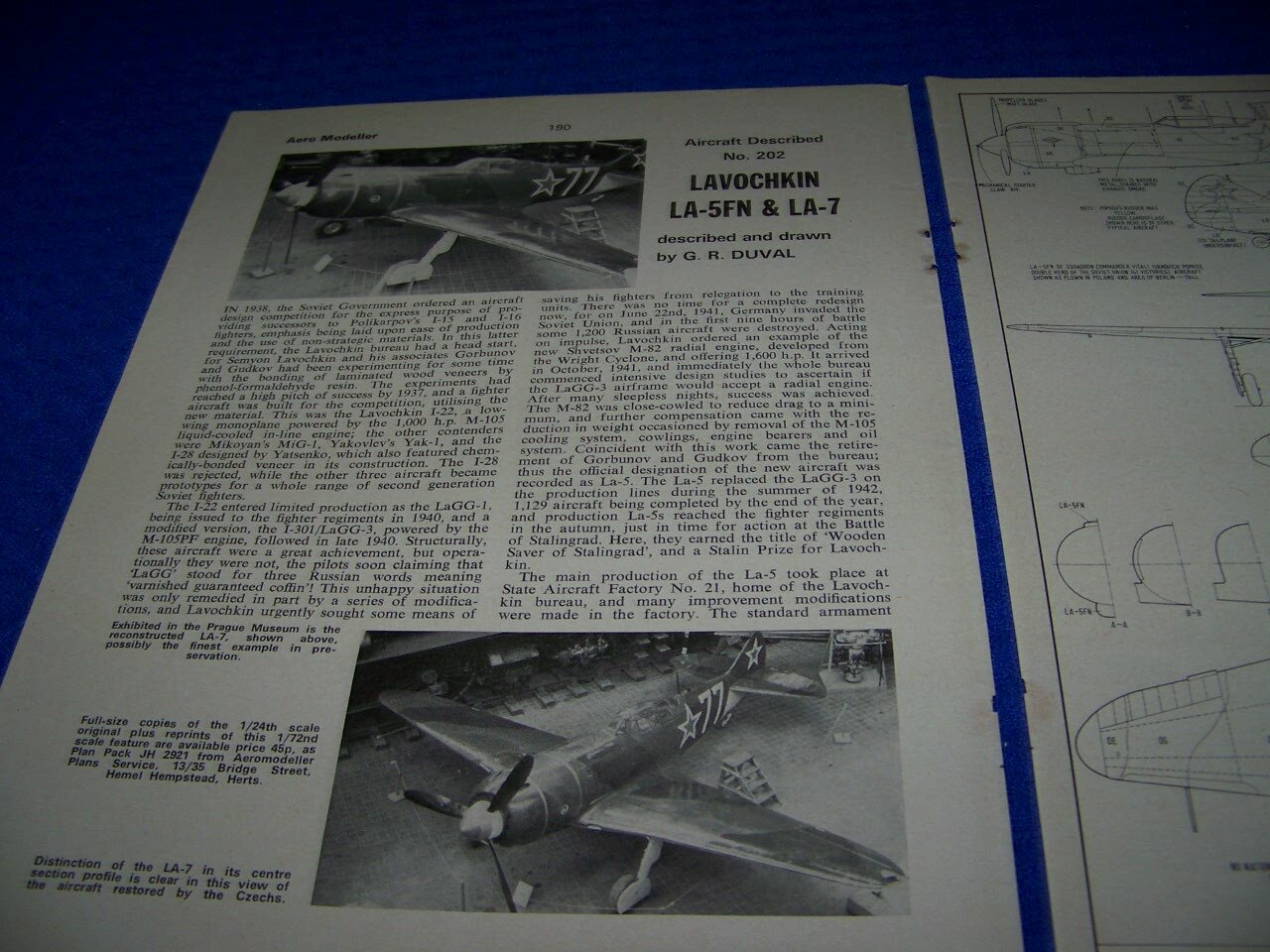 LAVOCHKIN LA-5FN & LA-7..DETAILS/5-VIEWS/HISTORY/CROSS SECTIONS (584DD)