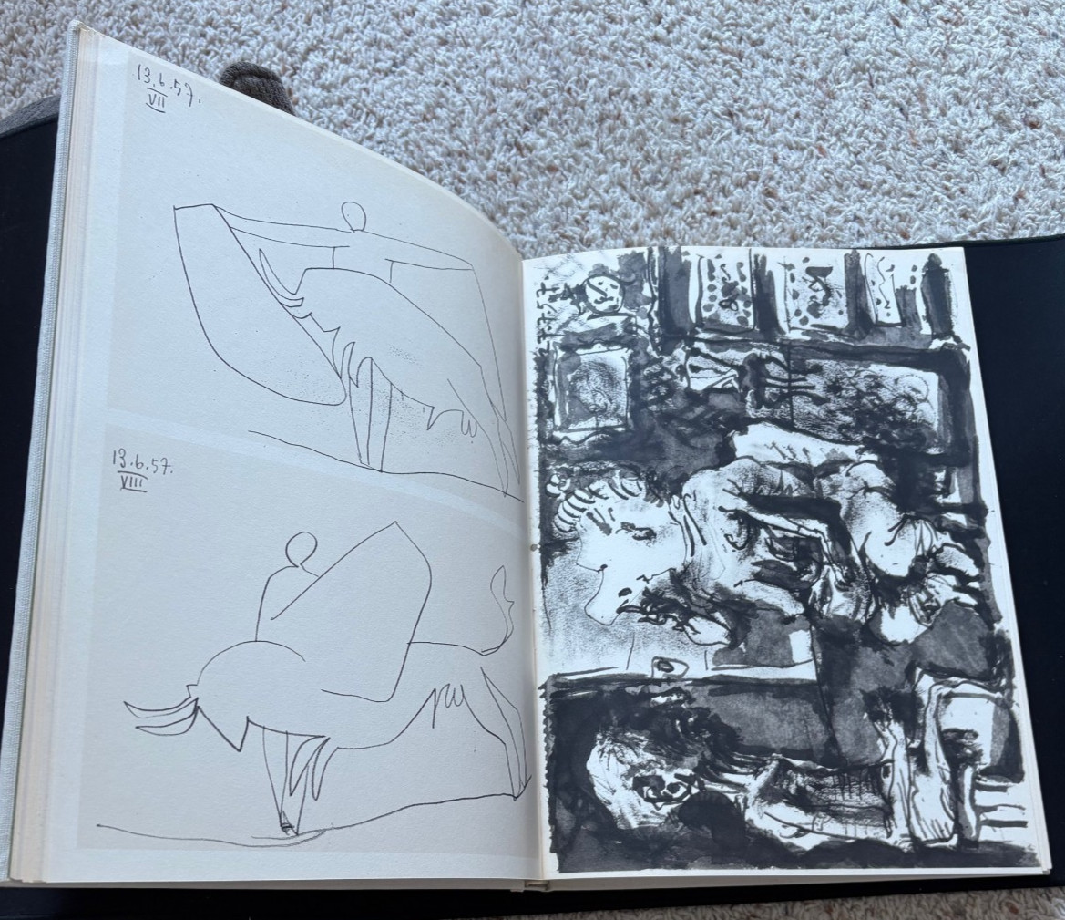 1961 Sketchbook PICASSO: Bulls and Bullfighters by Luis Miguel Dominguin 1st Ed.