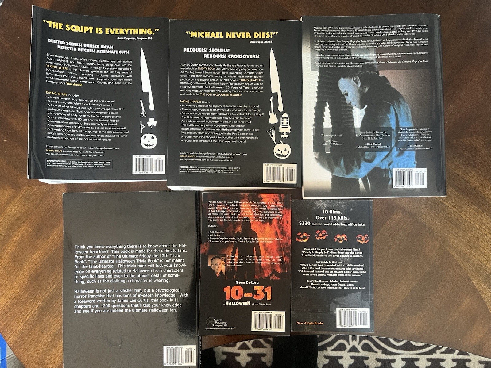 Michael Myers, Halloween Movie Trivia Book Lot by McNeill, Mullins, Magnotta,