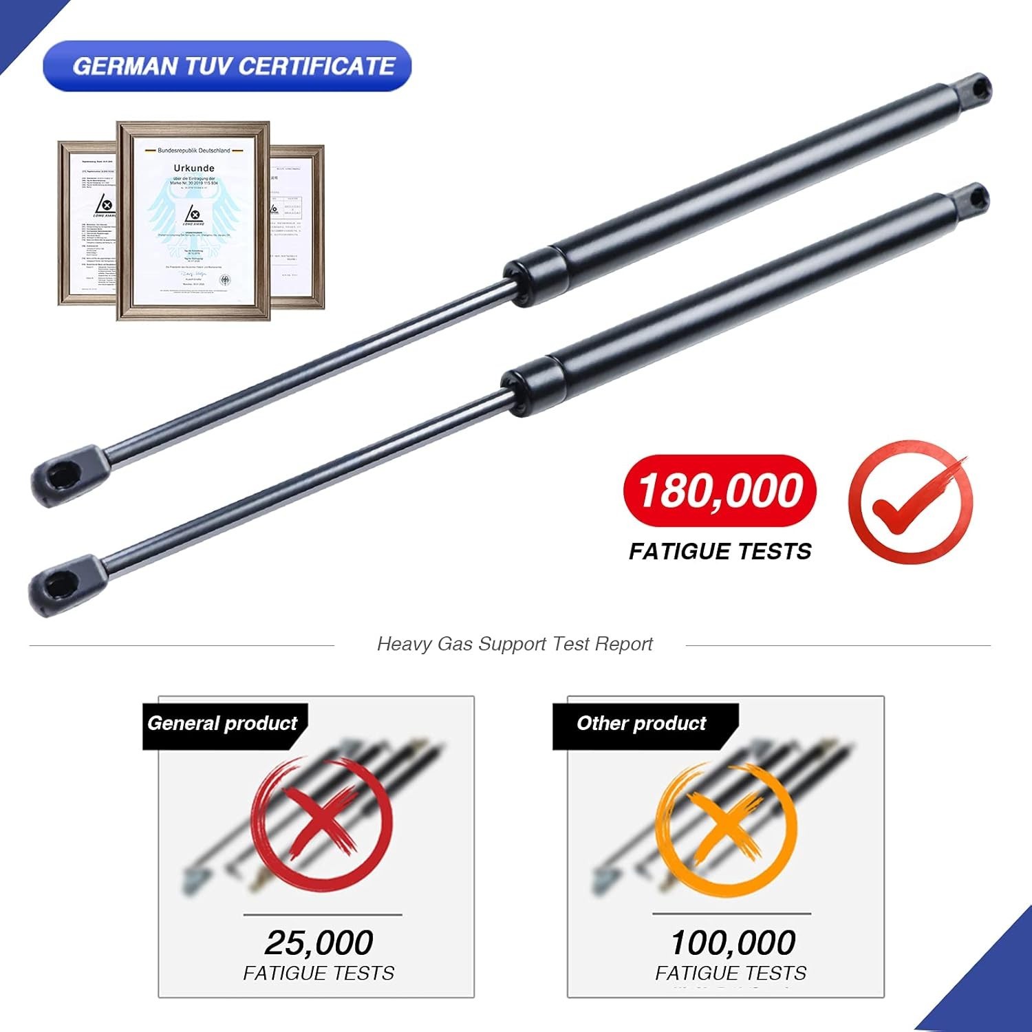 15″ 45Lbs/200N Universal Lift Supports Struts Gas Spring Shock Lid Stay Prop Re