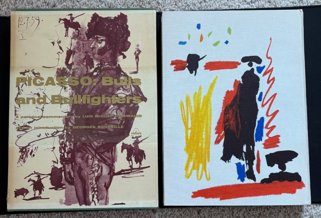 1961 Sketchbook PICASSO: Bulls and Bullfighters by Luis Miguel Dominguin 1st Ed.