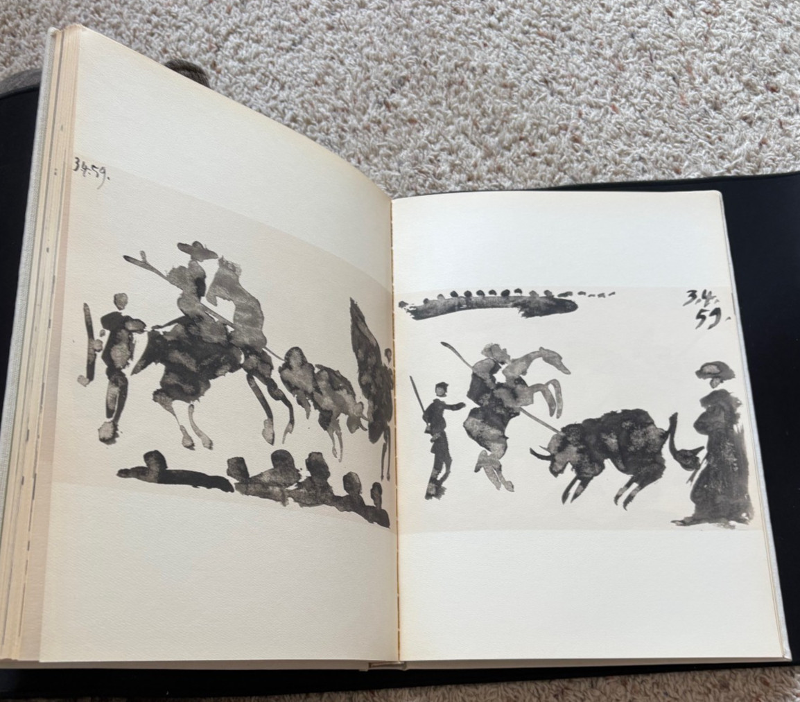 1961 Sketchbook PICASSO: Bulls and Bullfighters by Luis Miguel Dominguin 1st Ed.