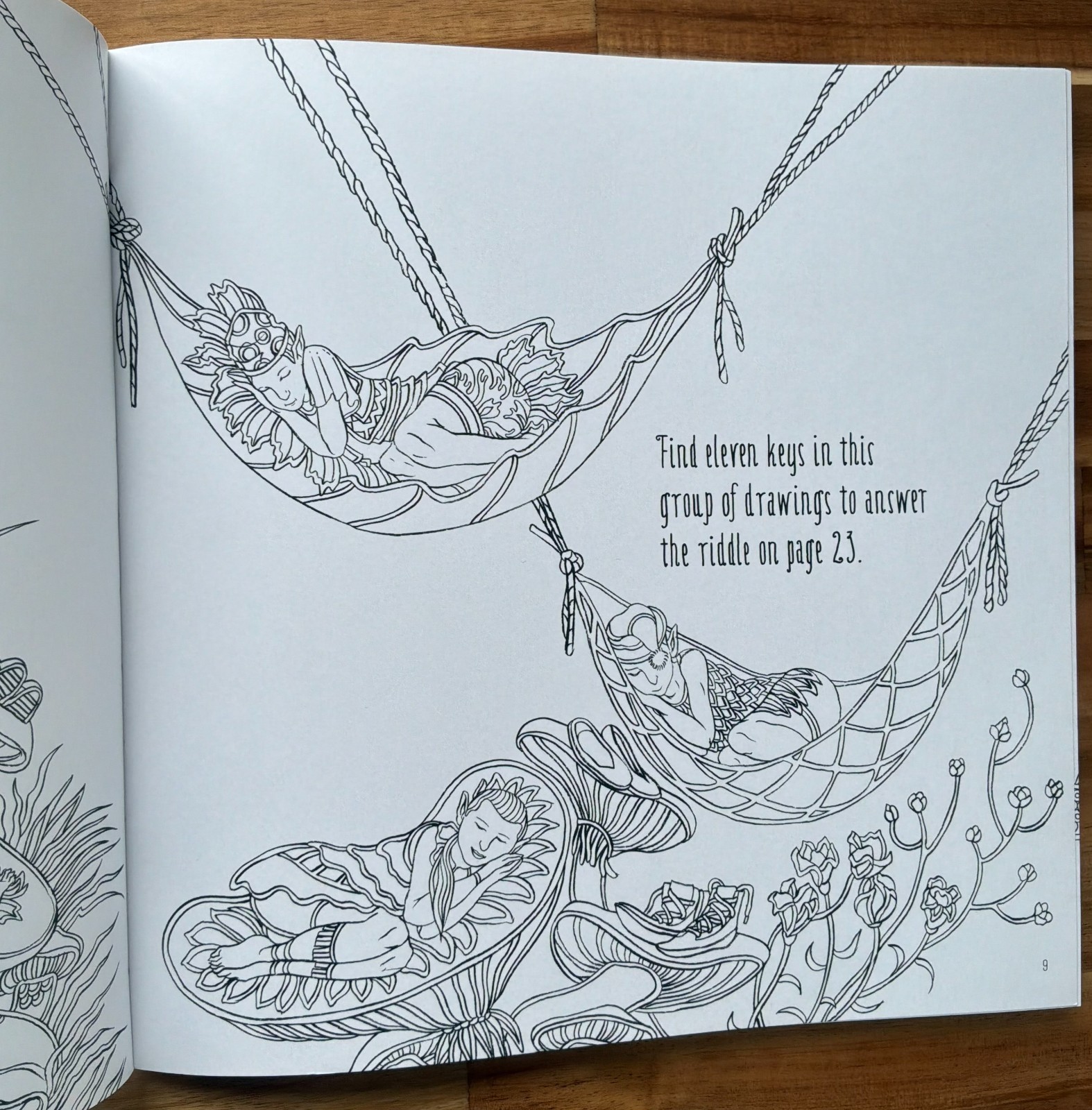 Elves in Wonderland colouring book by Marcos Chin
