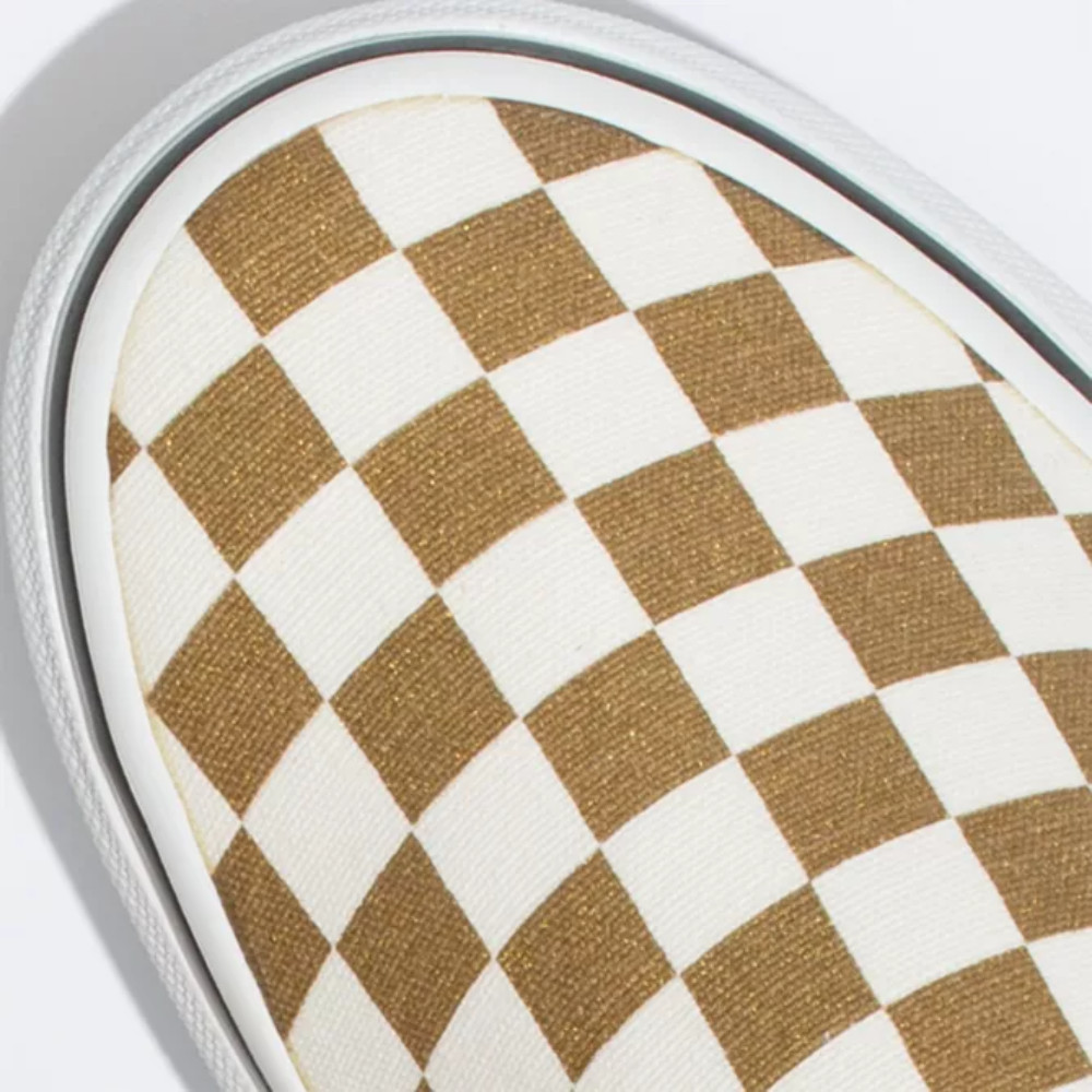 Vans Checkerboard Classic Slip-On Bronze Age Lurex Sparkle/True White VN0A33TB9E