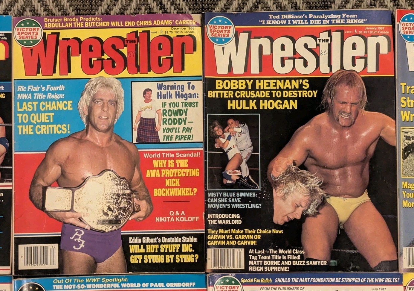The Wrestler Vintage Pro Wrestling Magazines Lot of Ten – 1982/1986/1987
