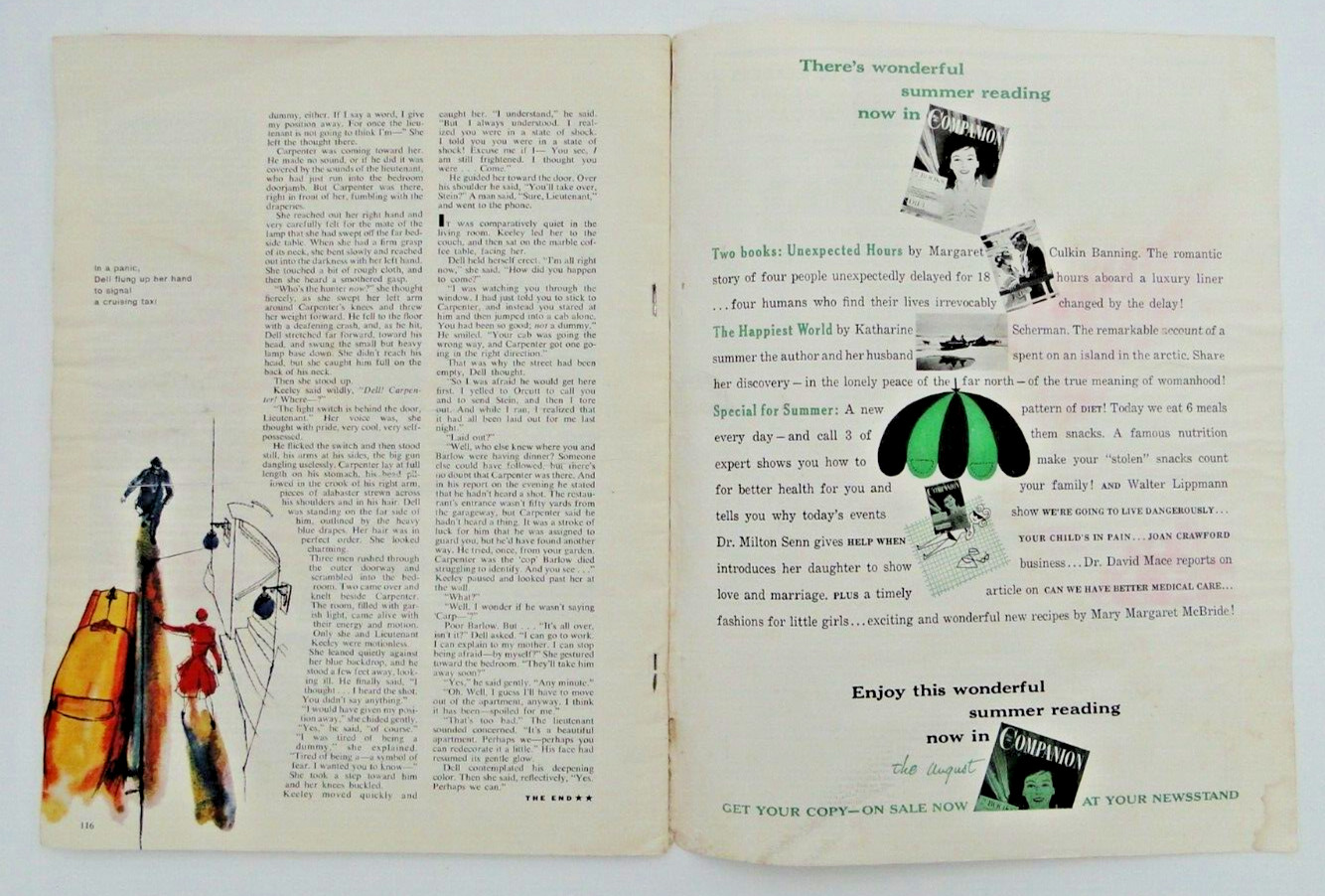 The American Magazine August 1956 School Crisis in Dixie by V. Dabney 2 Novels