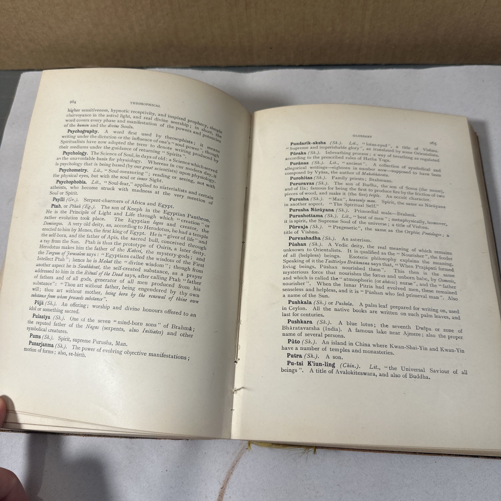 The Theosophical Glossary by H.P. Blavatsky 1892 First Edition Book Provenance