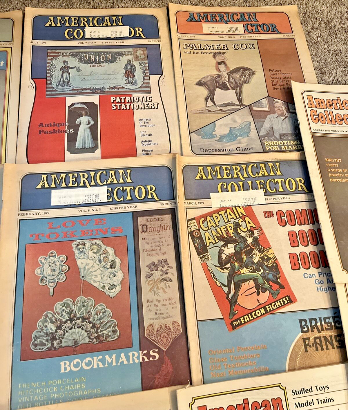 LOT Of 20 “American Collector” Magazines 1976-77 Occupied Japan Carnival Glass
